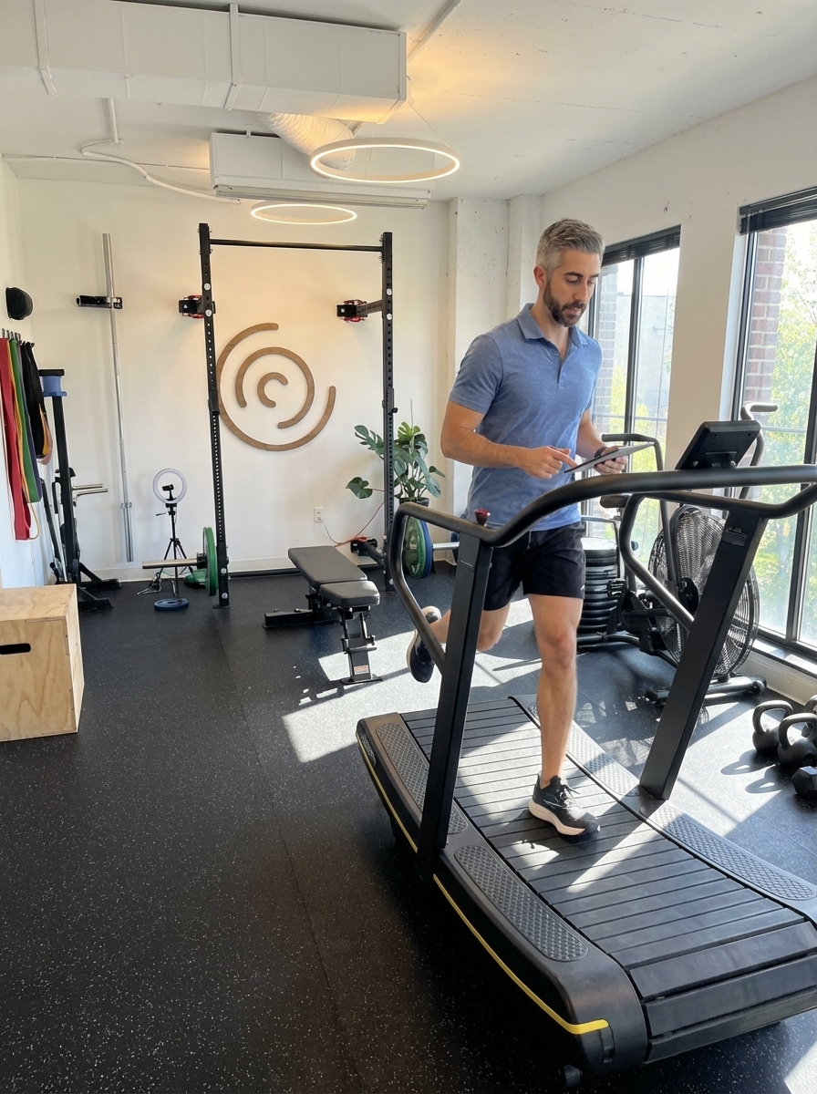 Patient working with a provider at a performance physical therapy clinic in Washington DC