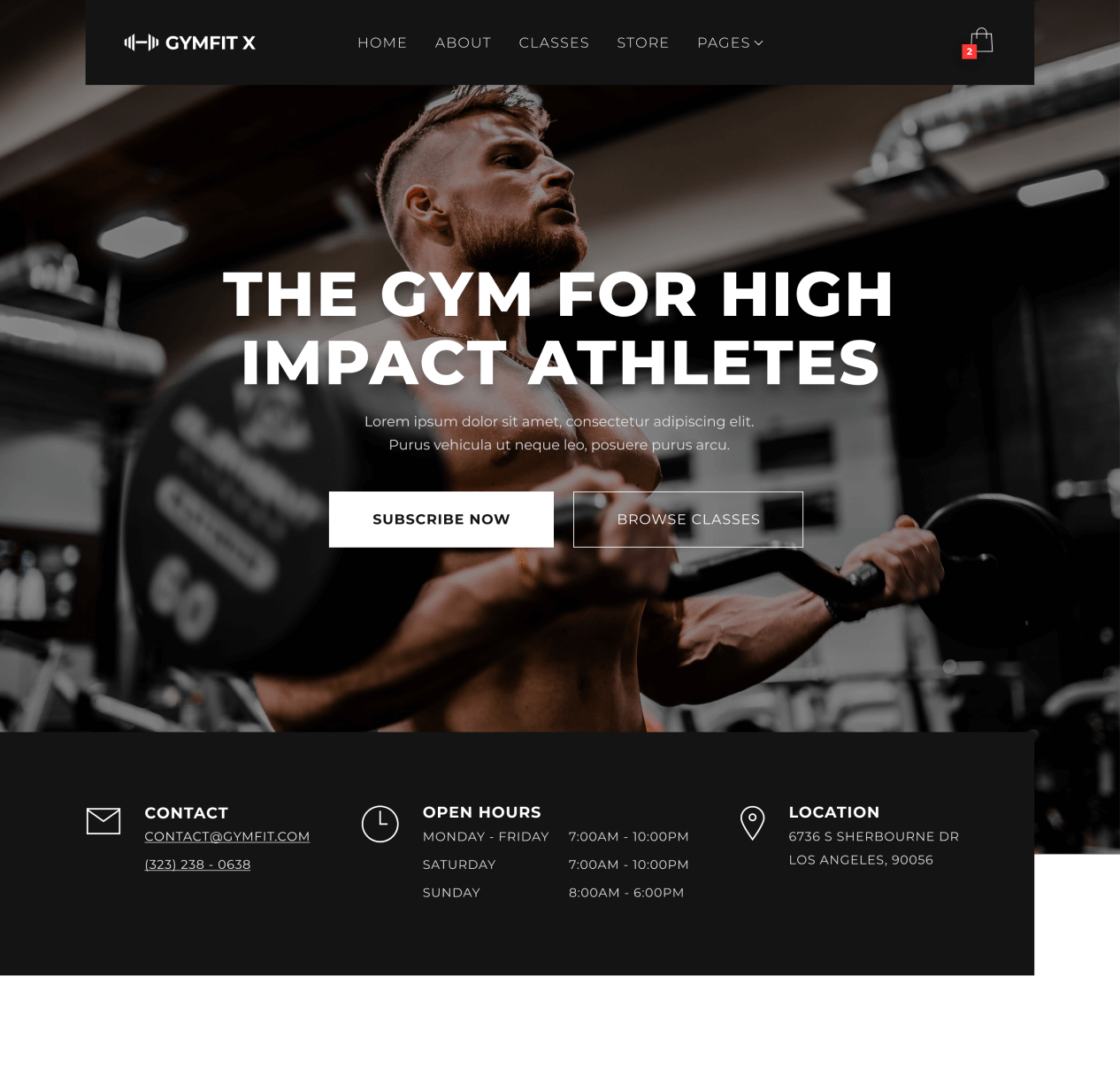 Gymfit X - Home page - Gym Webflow Template