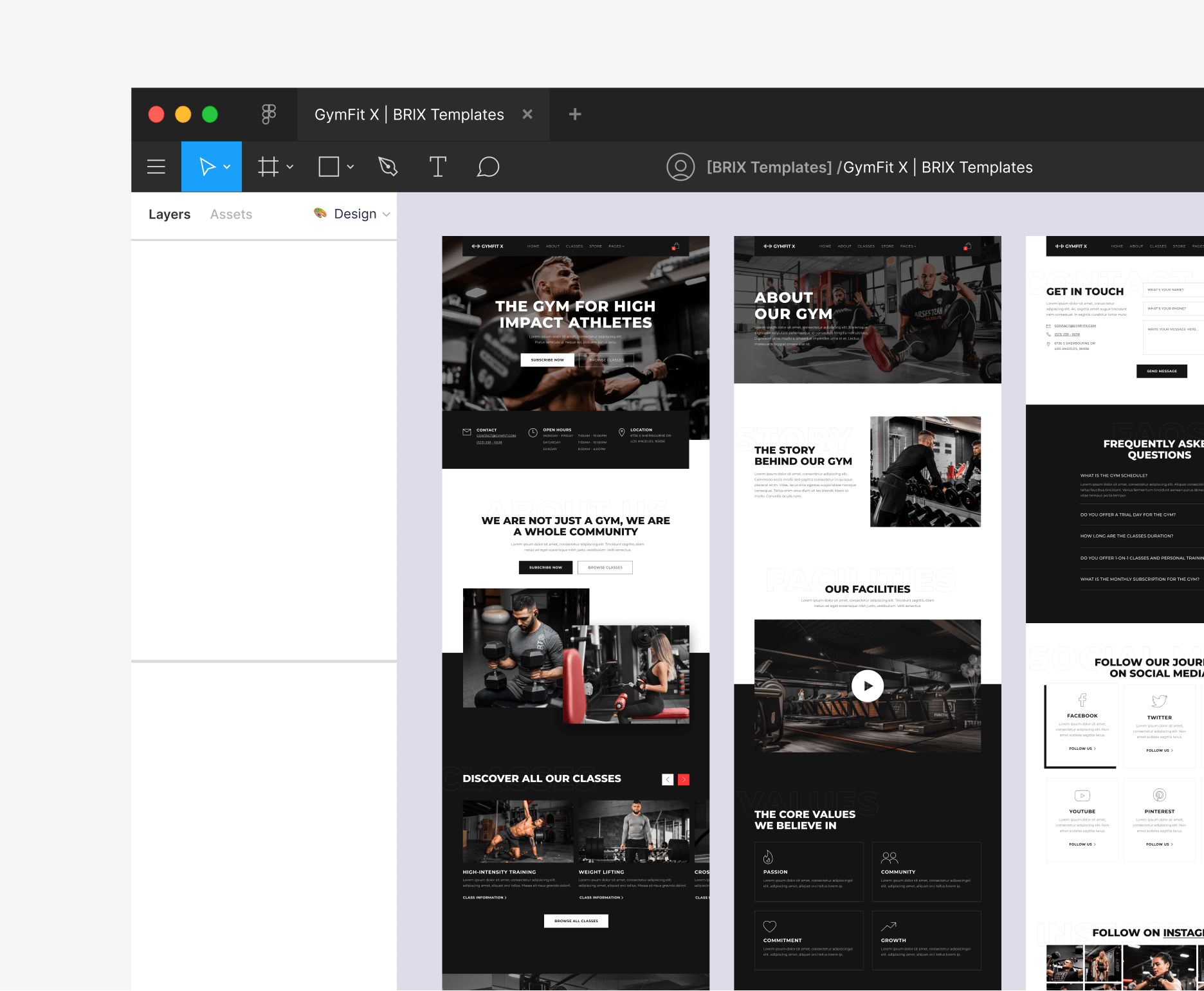 Gymfit X - Figma File Included - Gym Webflow Template
