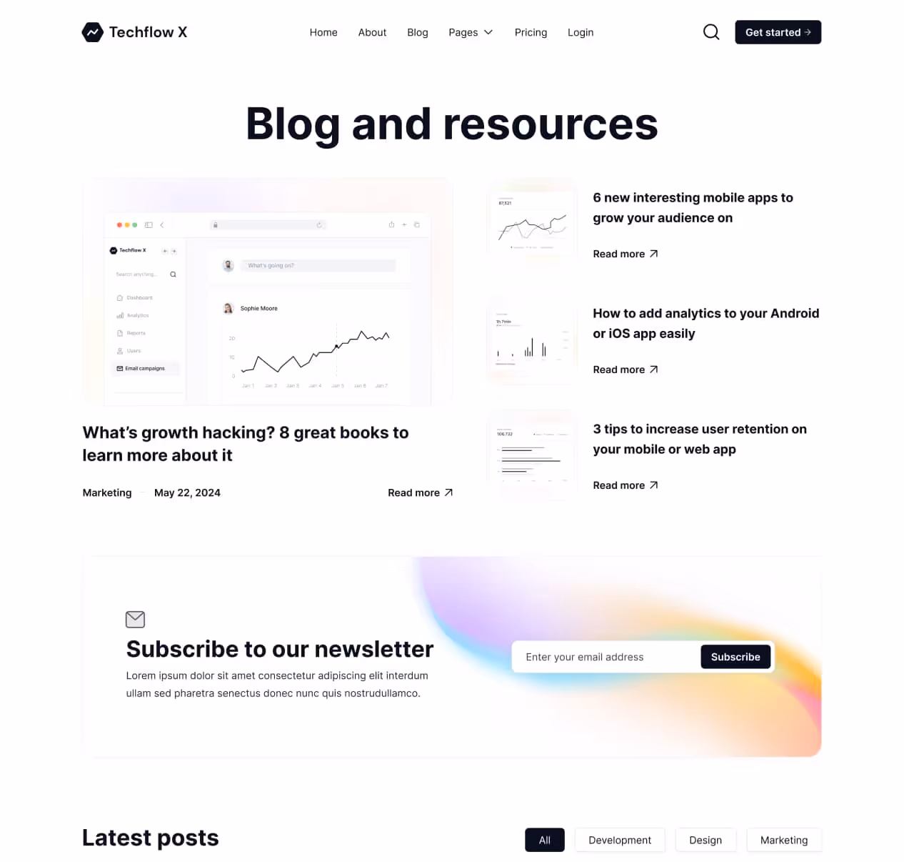 Techflow X - Blog V1 Page - Multi-Layout SaaS Webflow Template