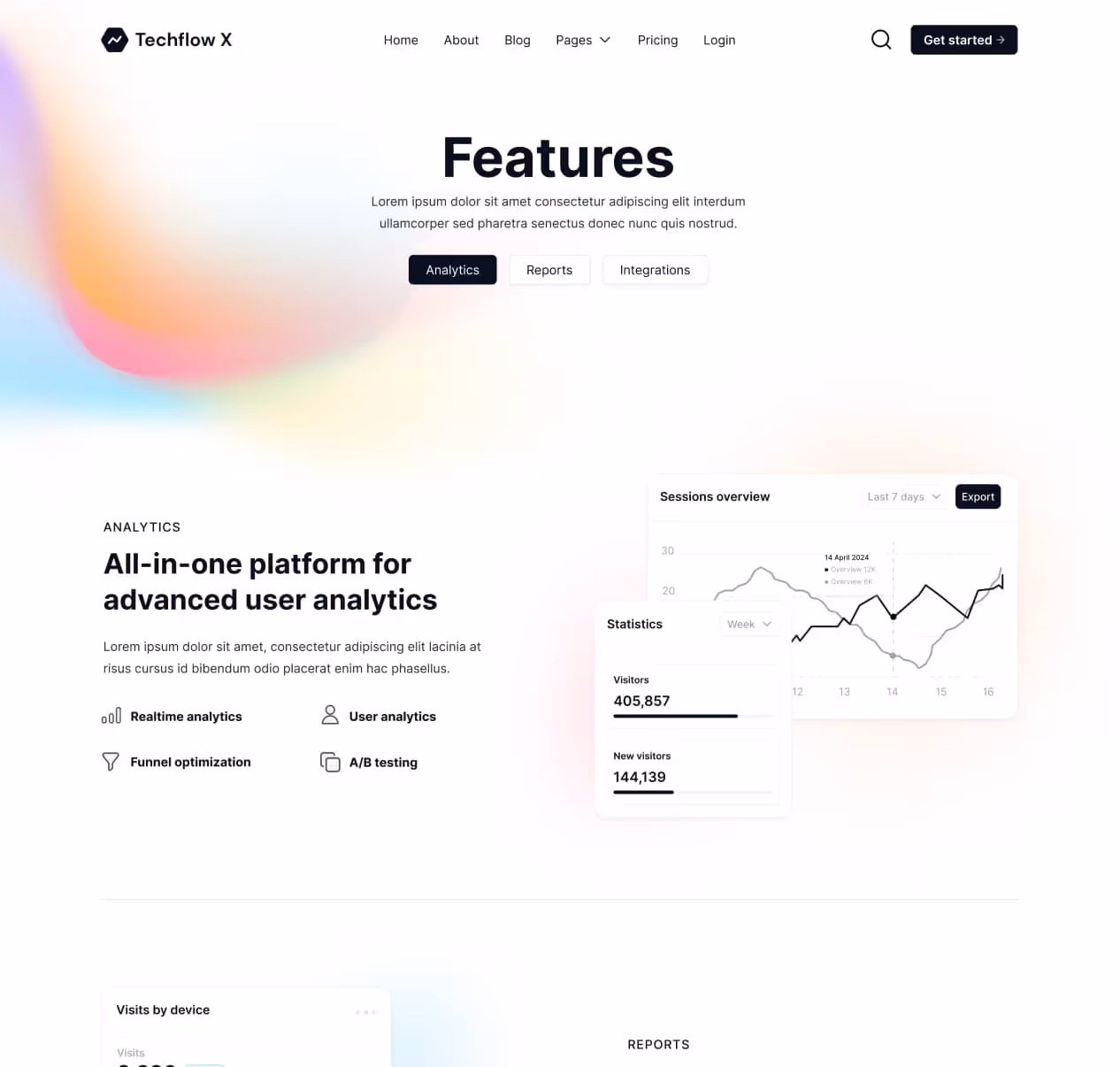 Techflow X - Features V3 Page - Multi-Layout SaaS Webflow Template