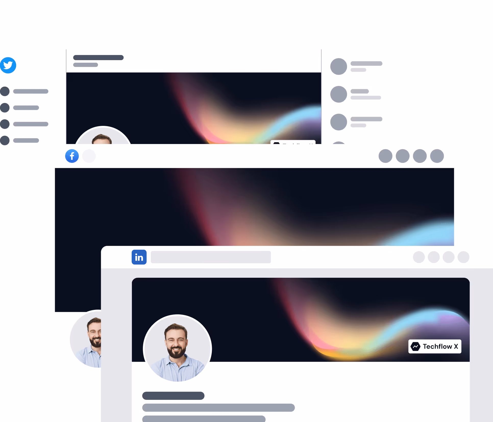 Techflow X - Social Media Assets - Multi Layout SaaS Webflow Template