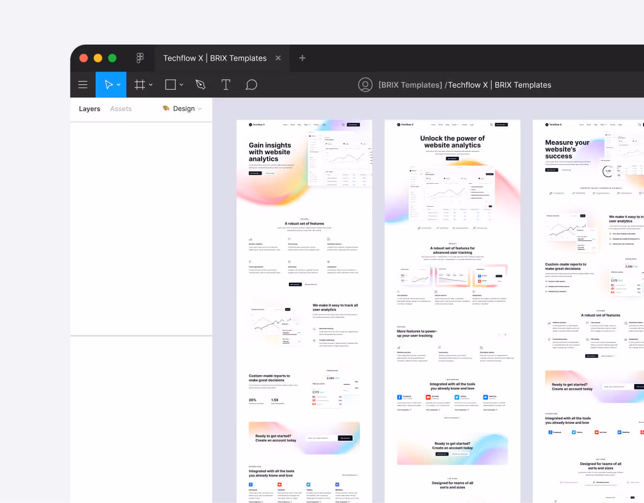 Techflow X -  Figma File Included - Multi-Layout Saas Webflow Template