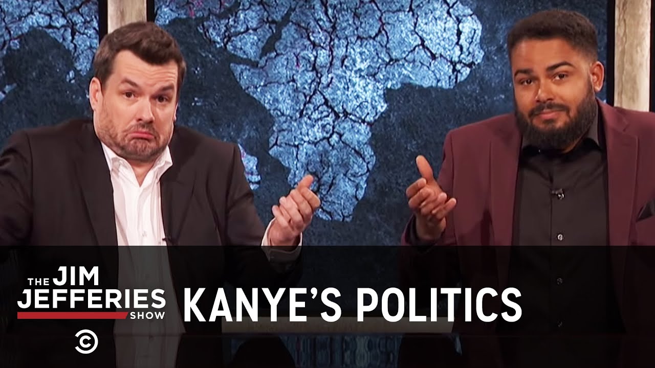 Curtis Cook & Jim Jefferies shrugging on The Jim Jefferies Show.