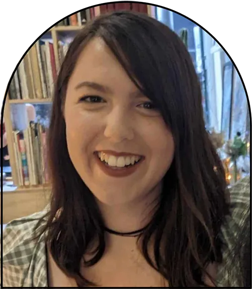 A headshot of Angela