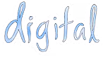 A hand drawn word that reads Digital