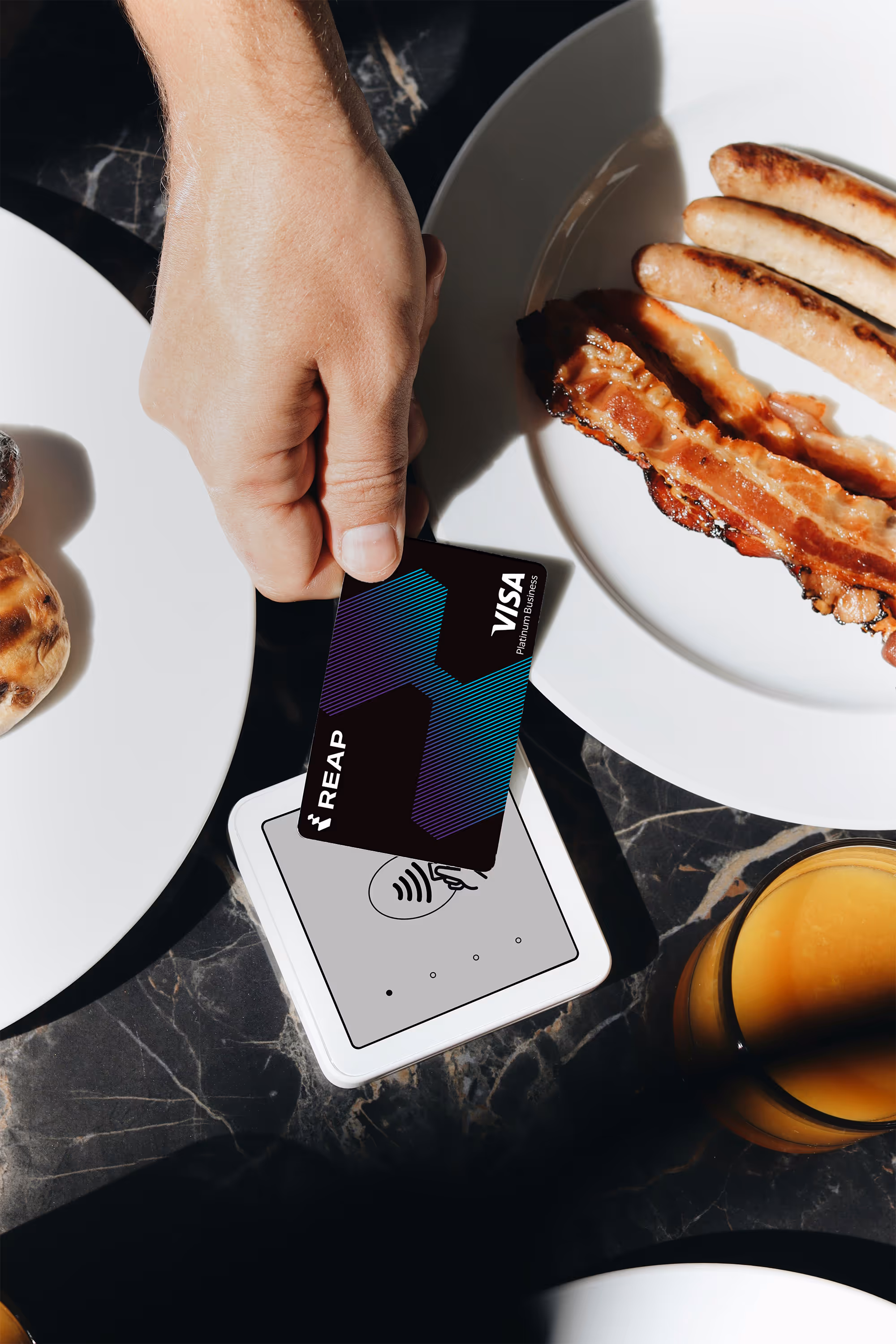 using Reap physical card to pay for meals