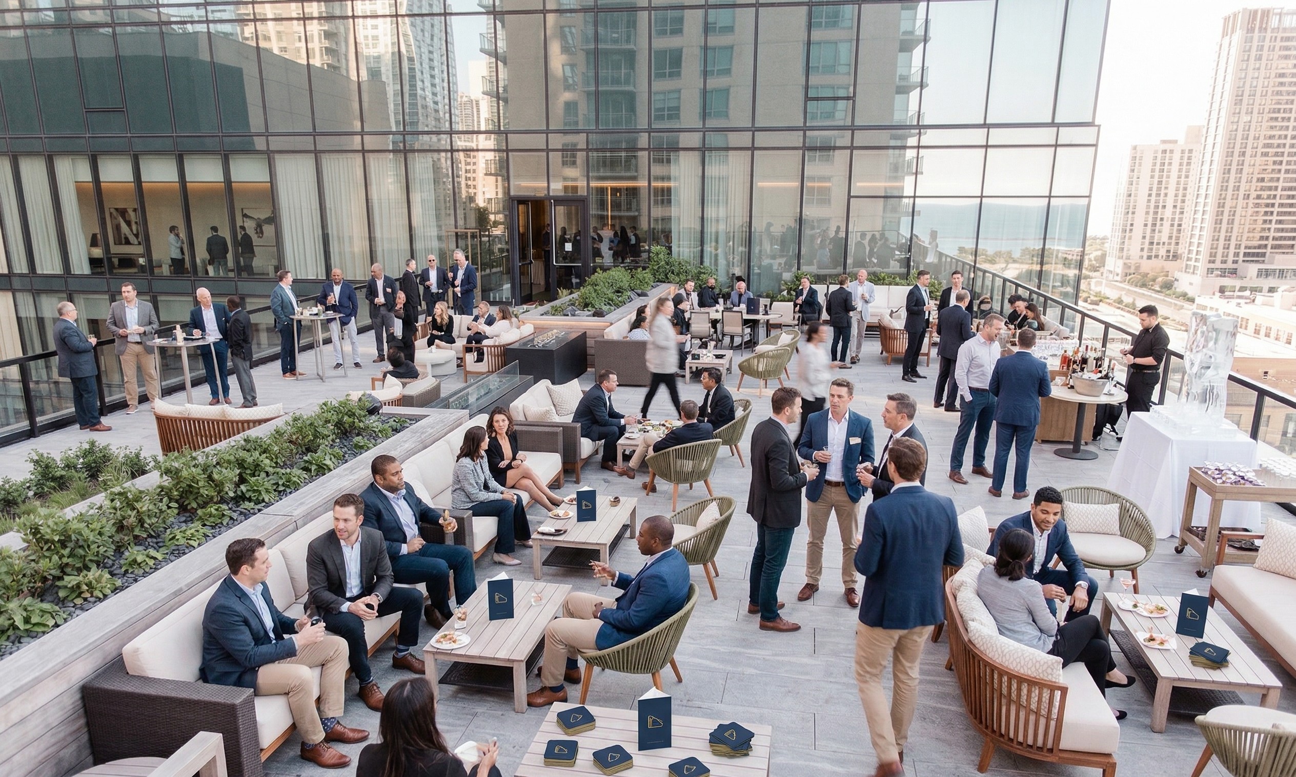Rooftop terrace at the St. Regis Chicago