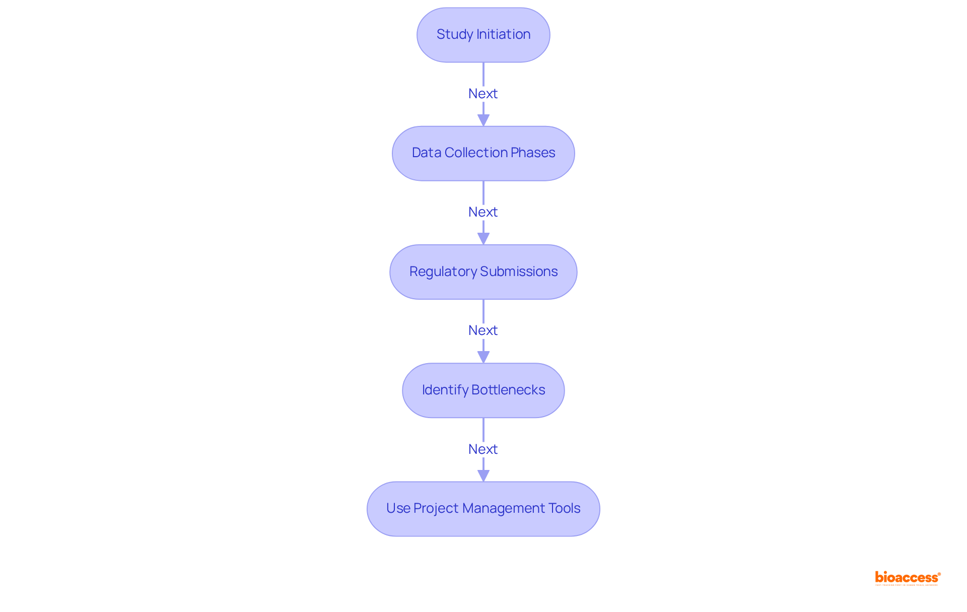 Follow the flow from one milestone to the next, and note how each step is essential for keeping the project on track. The arrows show the order in which tasks should be completed.