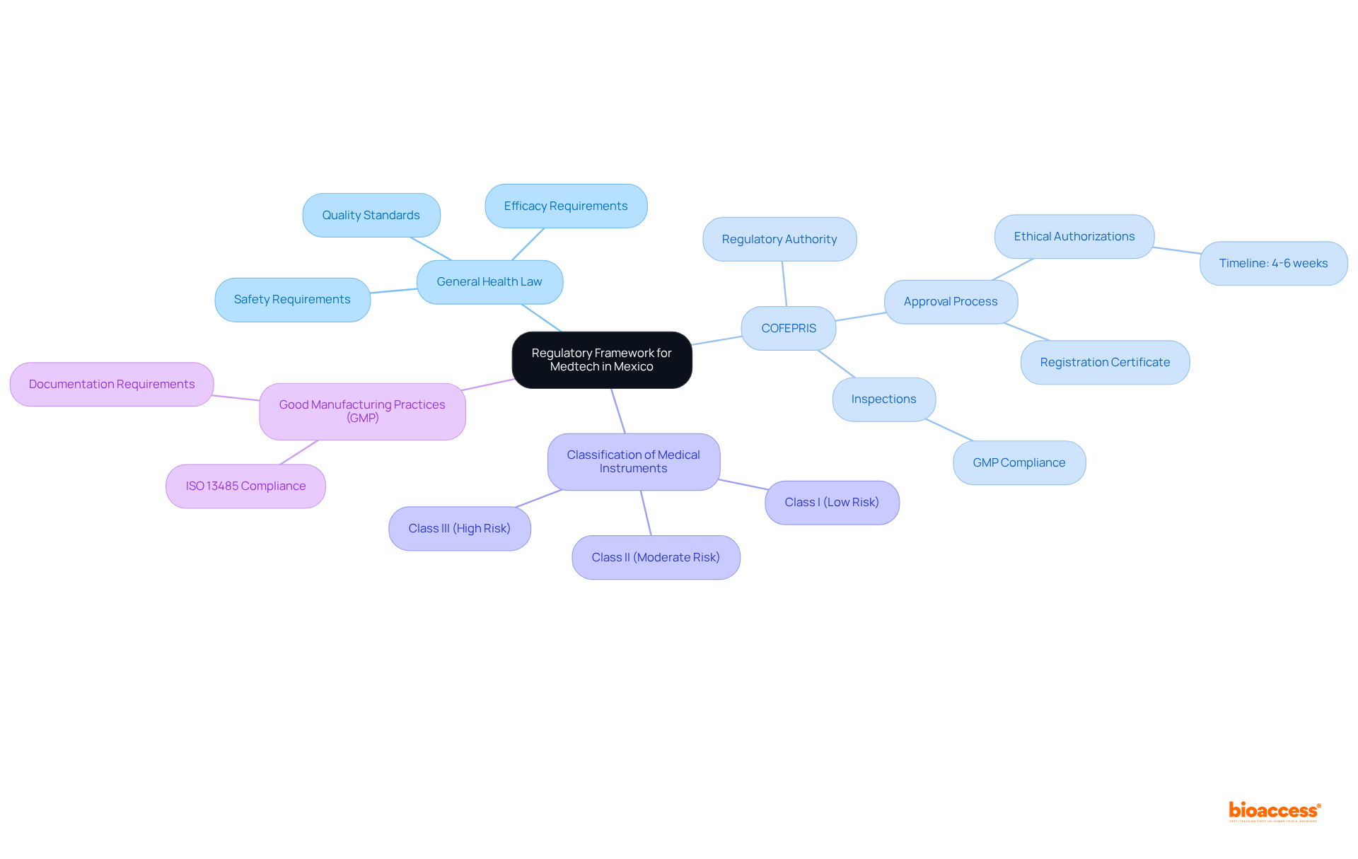 The central node represents the overall regulatory framework. Each branch shows a key component, while sub-branches provide further details. This layout helps you see how the pieces fit together to create a comprehensive understanding of the regulatory landscape.