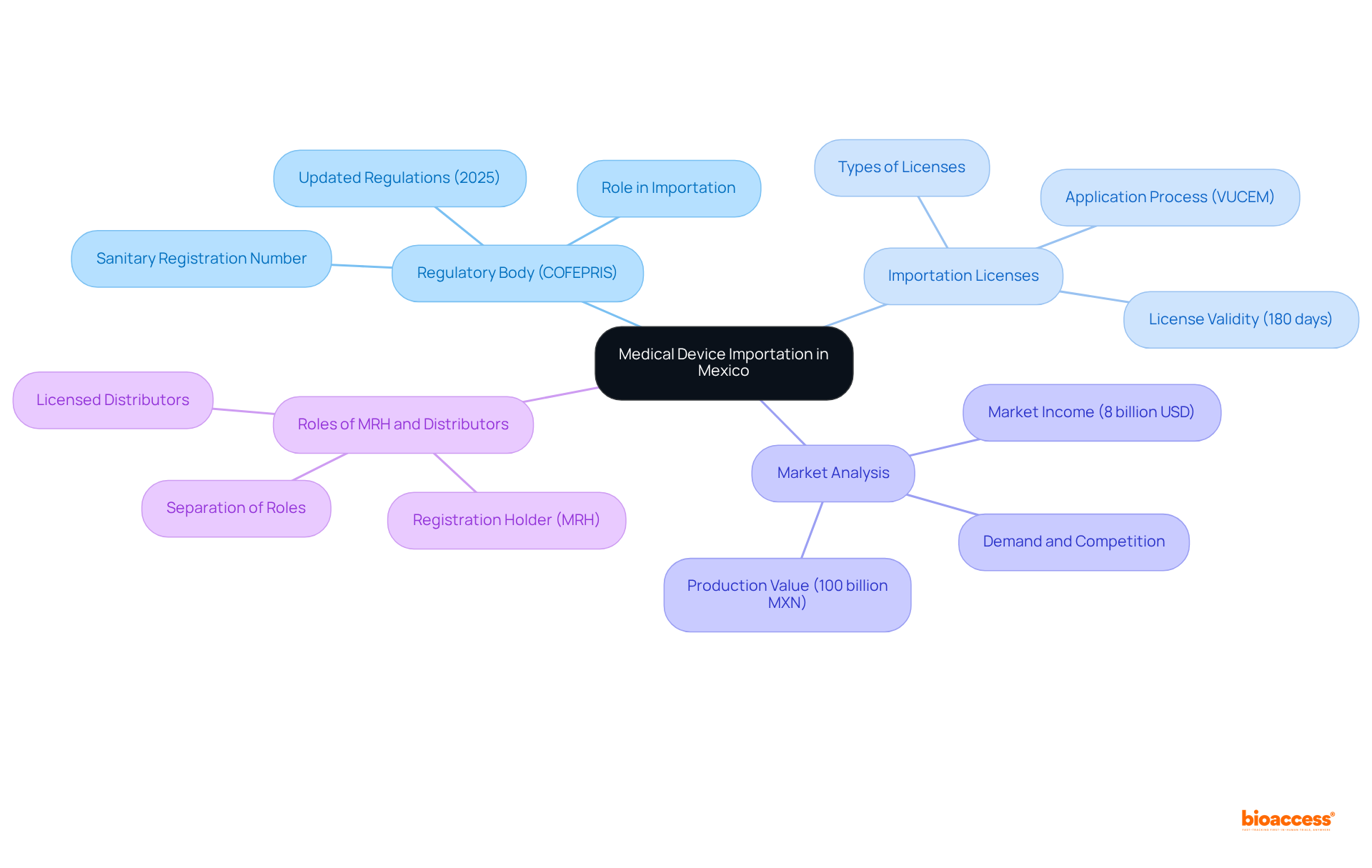 The central node represents the main topic. Each branch shows a key area of focus, and sub-branches provide further details. This layout helps you see how everything connects and supports effective importation strategies.