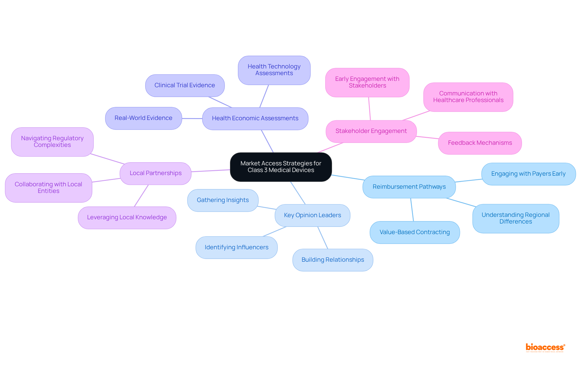 The central node represents the overall theme, while branches illustrate key areas of focus. Sub-branches provide more detailed actions or considerations within each strategy.