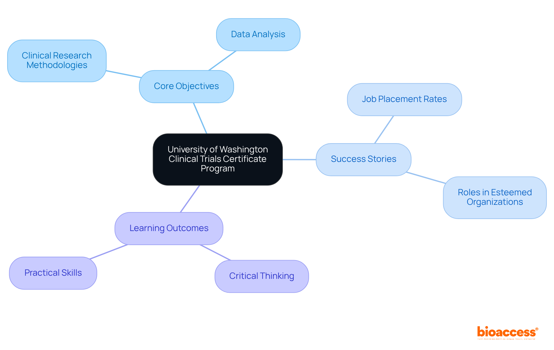 The central node represents the program, while the branches show its main components. Each color-coded section helps you quickly identify the program's focus areas and how they interconnect. The central node represents the program, while the branches show its main components. Each color-coded section helps you quickly identify the program's focus areas and how they interconnect.