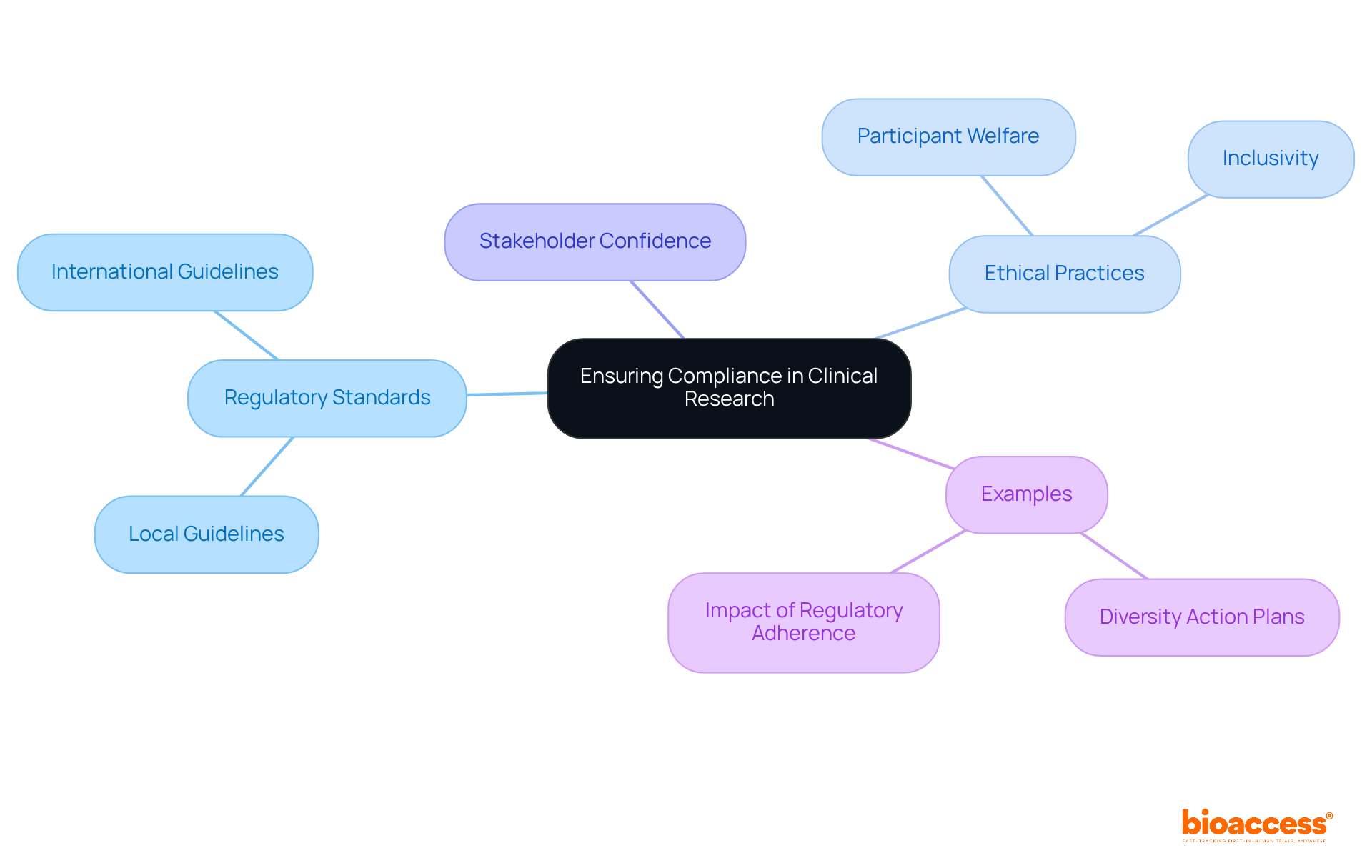 The center represents the overall theme of compliance. From there, each branch explores a critical aspect of the regulatory landscape, showing how they all relate to the main topic.