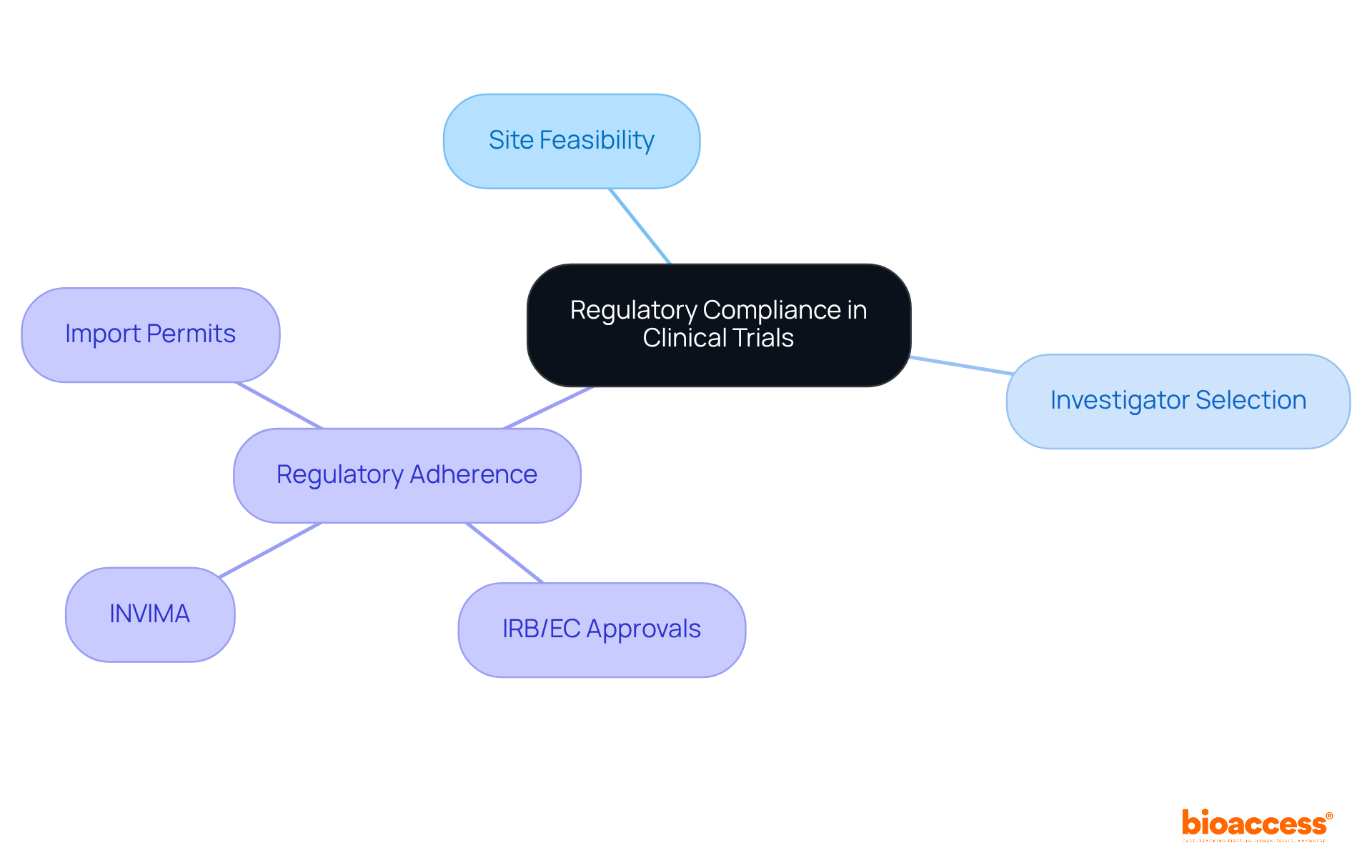 The central node represents the main theme of regulatory compliance, while each branch highlights specific focus areas and actions taken to uphold ethical standards in clinical studies.