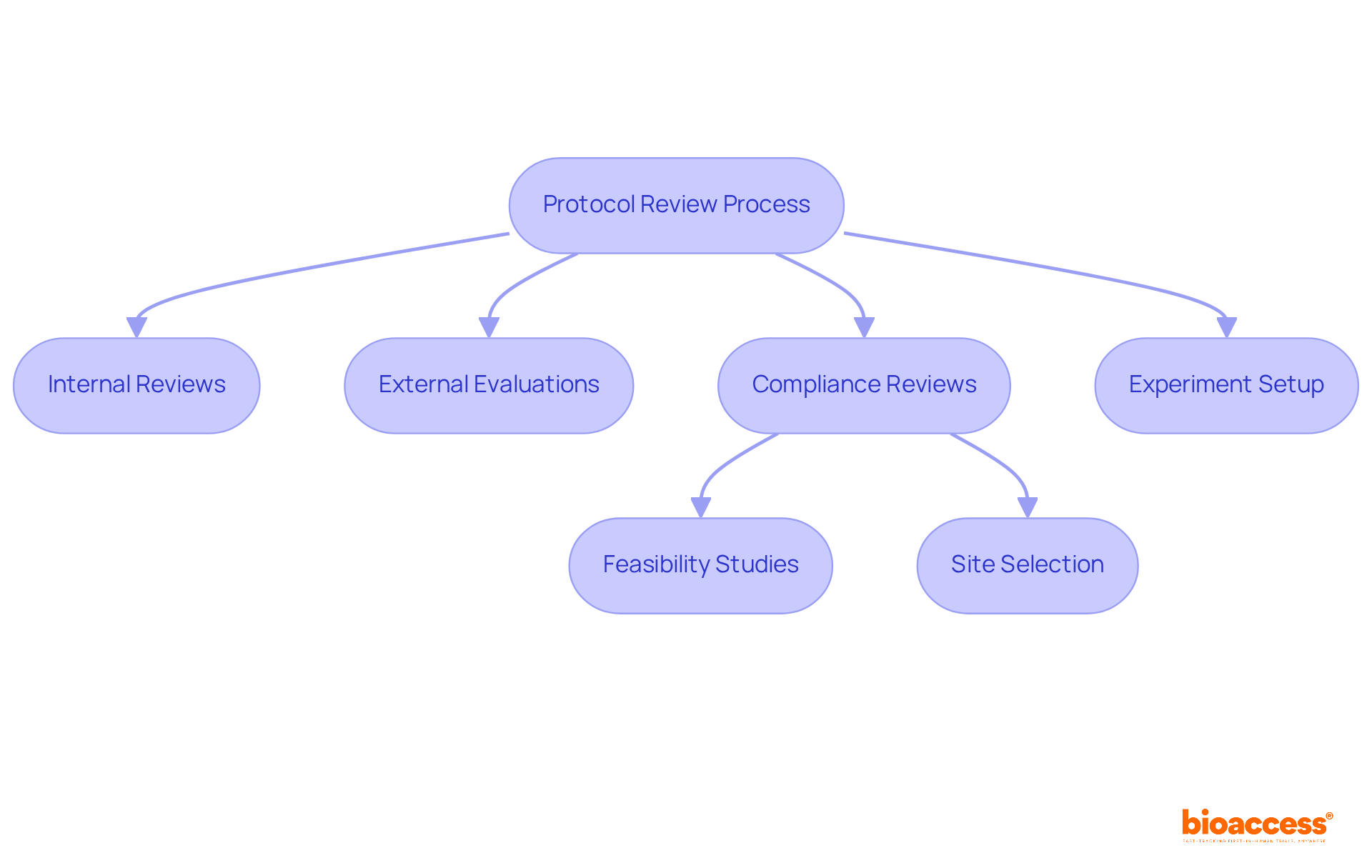 This flowchart illustrates the steps involved in the protocol review process. Each box represents a stage of the review, with arrows showing how they connect. Follow the flow to understand how the process ensures compliance and quality in clinical trials.