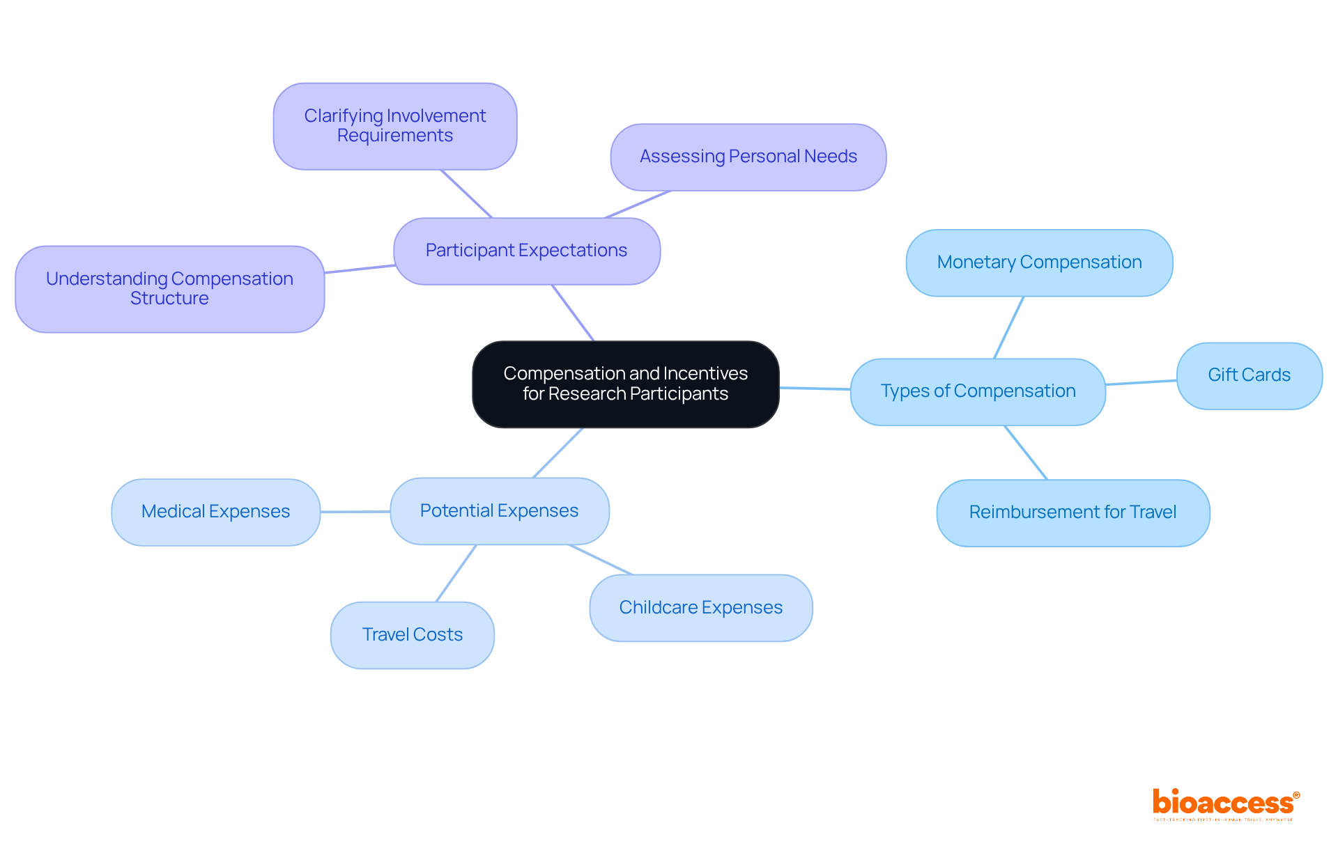 The center of the mindmap highlights the main topic, while branches explore different facets of compensation and incentives, helping participants navigate their options and make informed decisions. The center of the mindmap highlights the main topic, while branches explore different facets of compensation and incentives, helping participants navigate their options and make informed decisions.