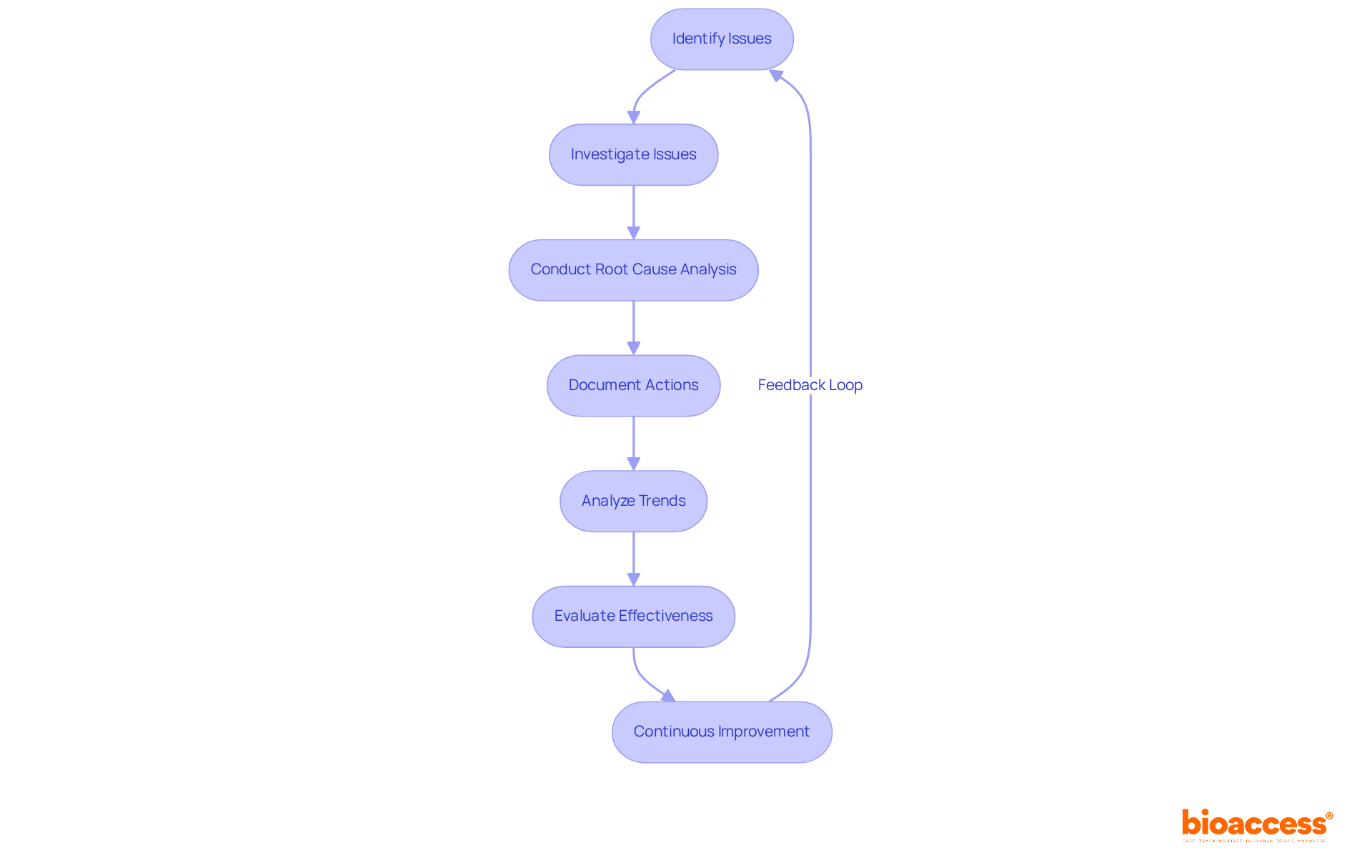 Each box in the flowchart represents a crucial step in the CAPA process. Follow the arrows to see how each step leads to the next, ensuring that organizations can address and prevent data integrity issues effectively.