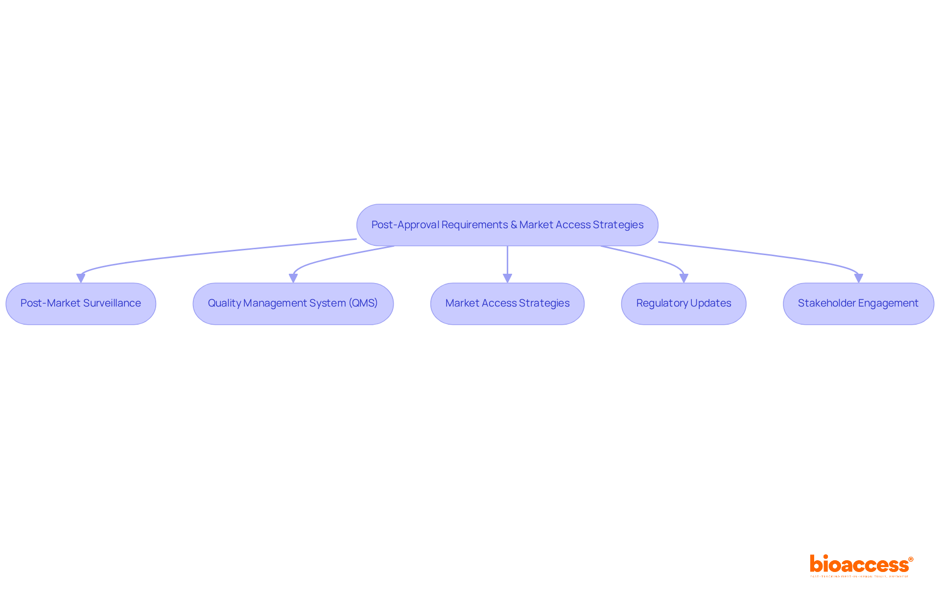 Each box represents a critical area in the post-approval process. Follow the arrows to understand how these components interconnect and support the successful market entry of FDA-approved devices.