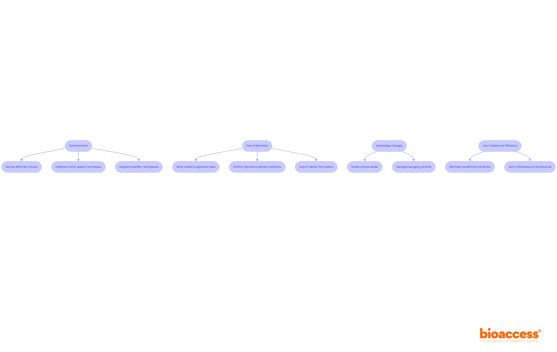 Each box represents a common issue you might face with U87 cell lines. Follow the arrows to see the recommended steps to address each problem — this will help ensure your research runs smoothly!
