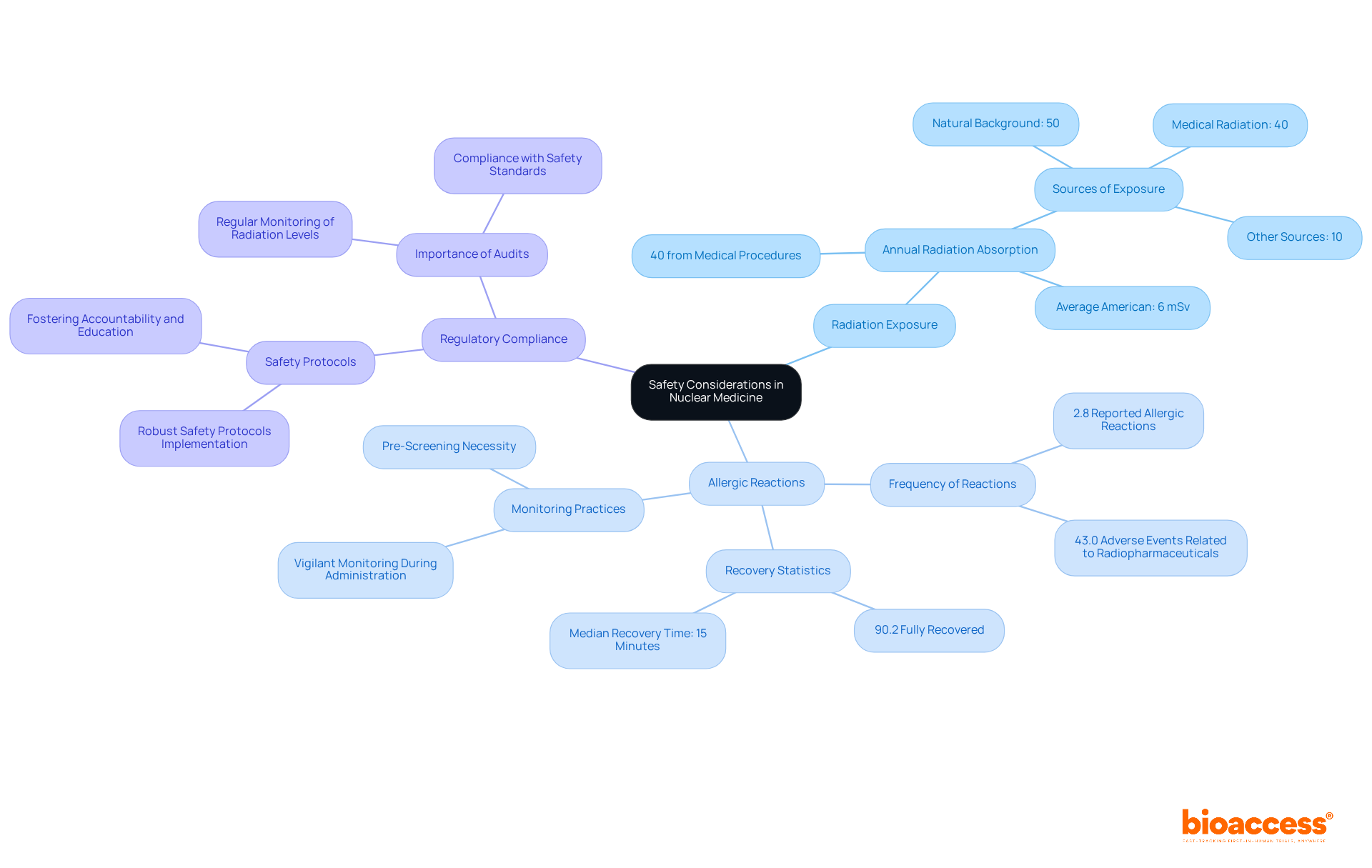 Start at the center with the main safety theme, and follow the branches to explore each area of concern and their specific details.