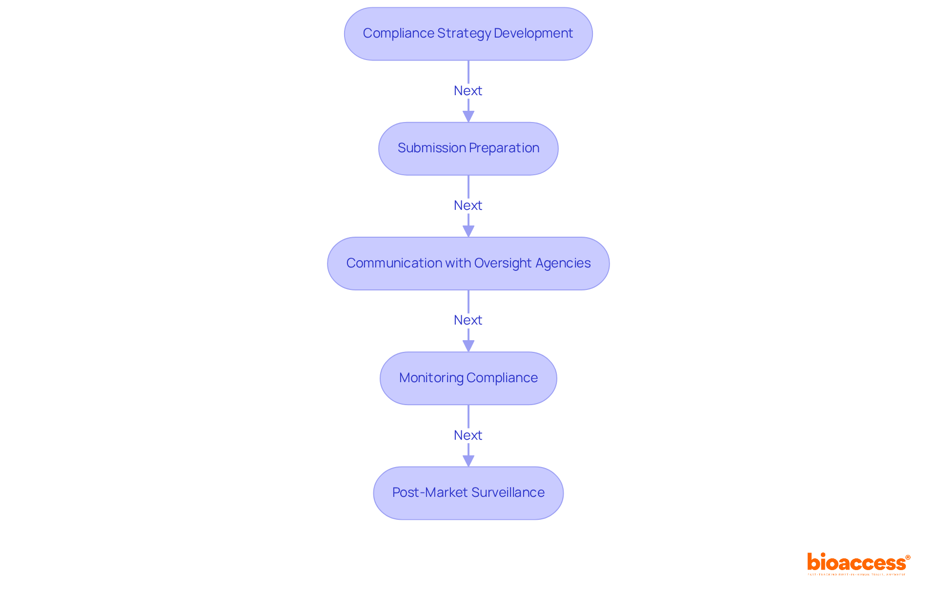 Each box represents a critical function in the regulatory affairs process. Follow the arrows to see how each step connects and impacts the overall compliance strategy. Each box represents a critical function in the regulatory affairs process. Follow the arrows to see how each step connects and impacts the overall compliance strategy.