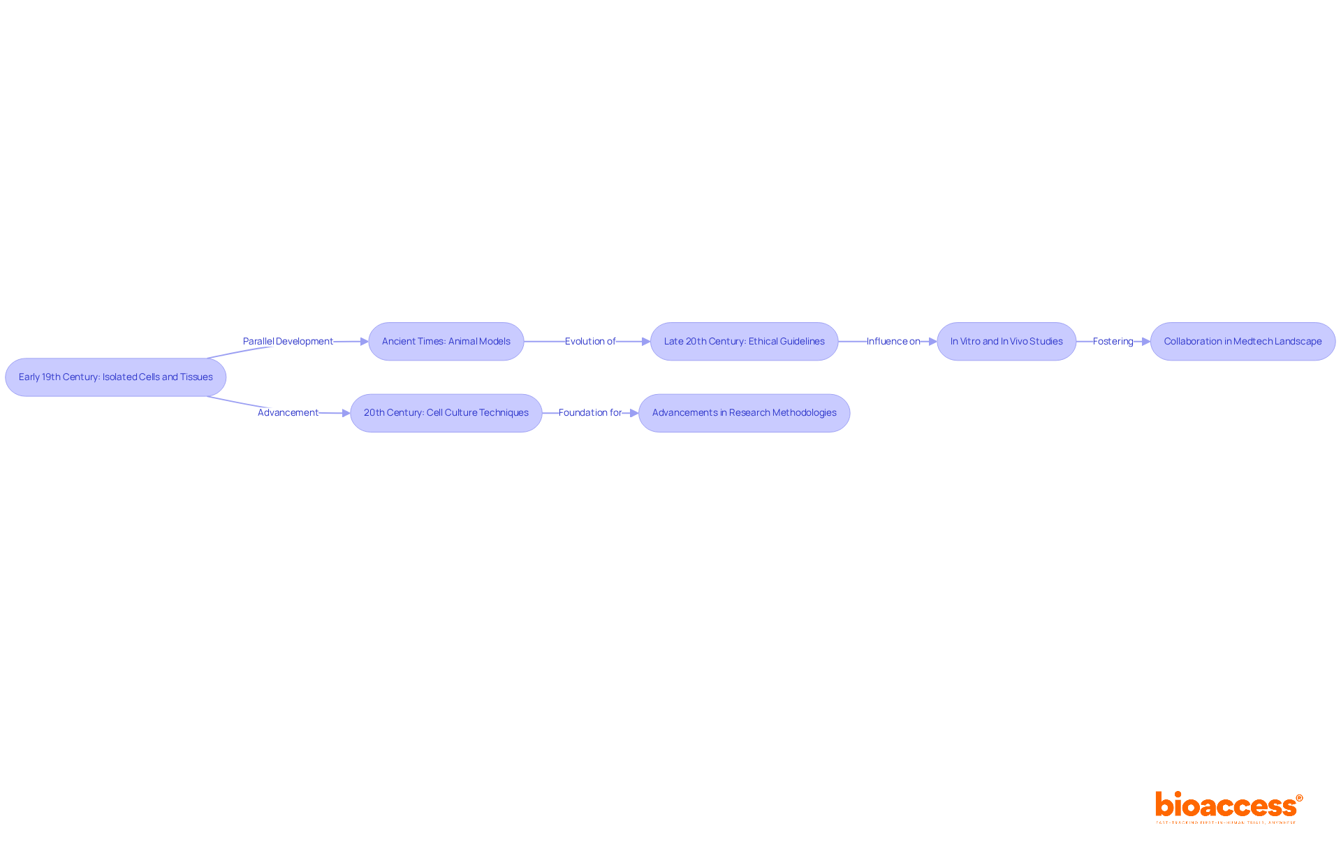 Each box represents a significant milestone in research history. Follow the arrows to see how methodologies and ethical standards have developed over time. Each box represents a significant milestone in research history. Follow the arrows to see how methodologies and ethical standards have developed over time.