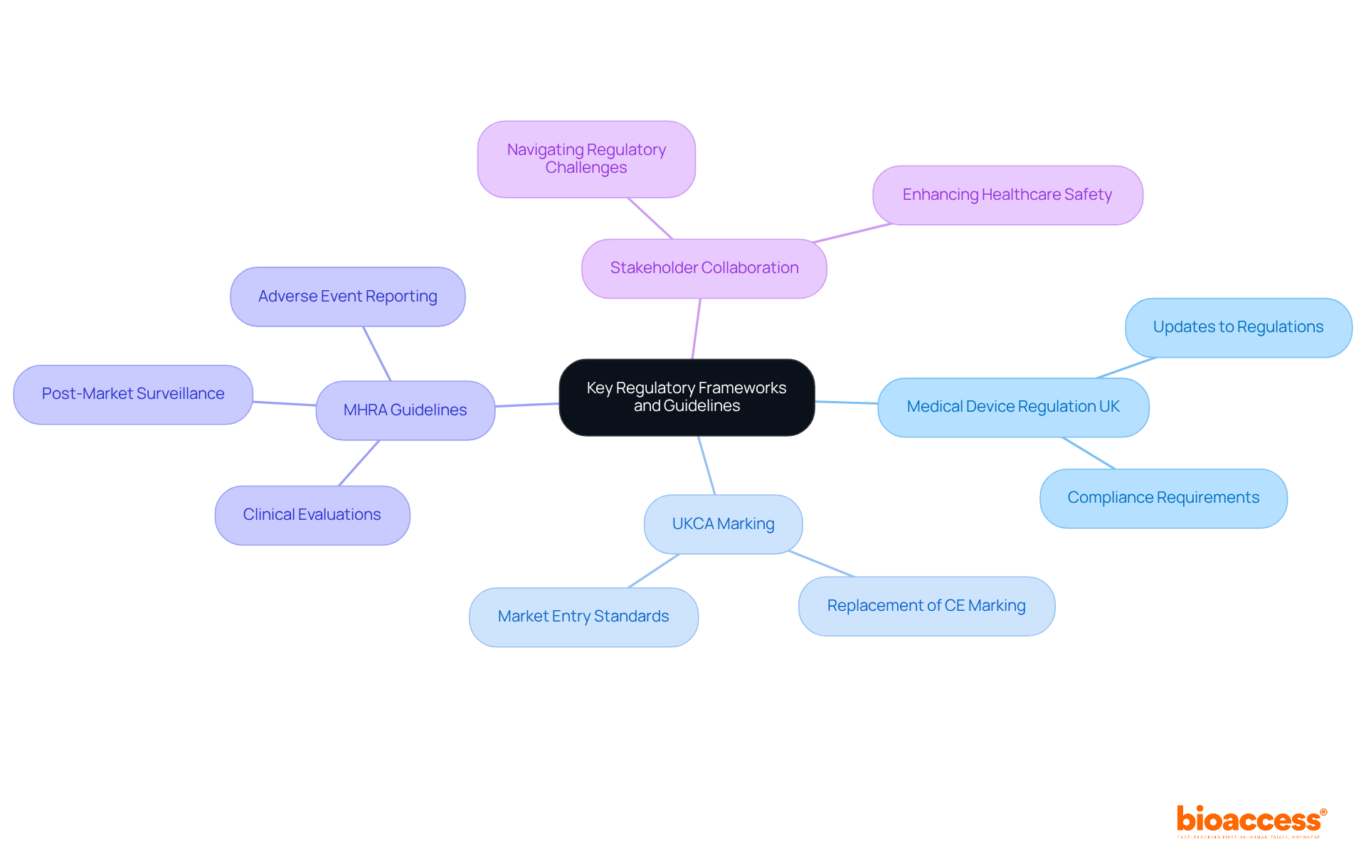 The central node represents the main topic, while the branches show different aspects of the regulatory frameworks. Each color-coded branch helps you see how various guidelines and regulations connect to the overall theme. The central node represents the main topic, while the branches show different aspects of the regulatory frameworks. Each color-coded branch helps you see how various guidelines and regulations connect to the overall theme.