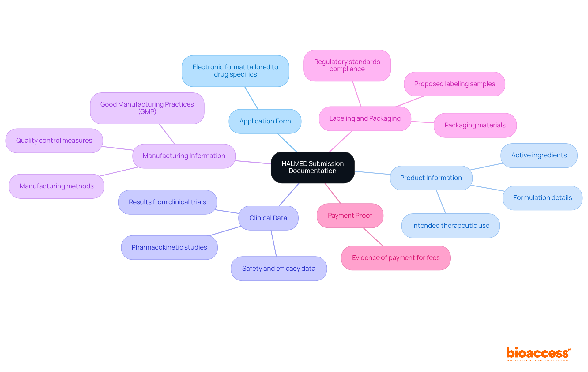 The central node represents the submission process, while each branch shows a required document. Follow the branches to see what each document entails and how they contribute to a successful submission. The central node represents the submission process, while each branch shows a required document. Follow the branches to see what each document entails and how they contribute to a successful submission.
