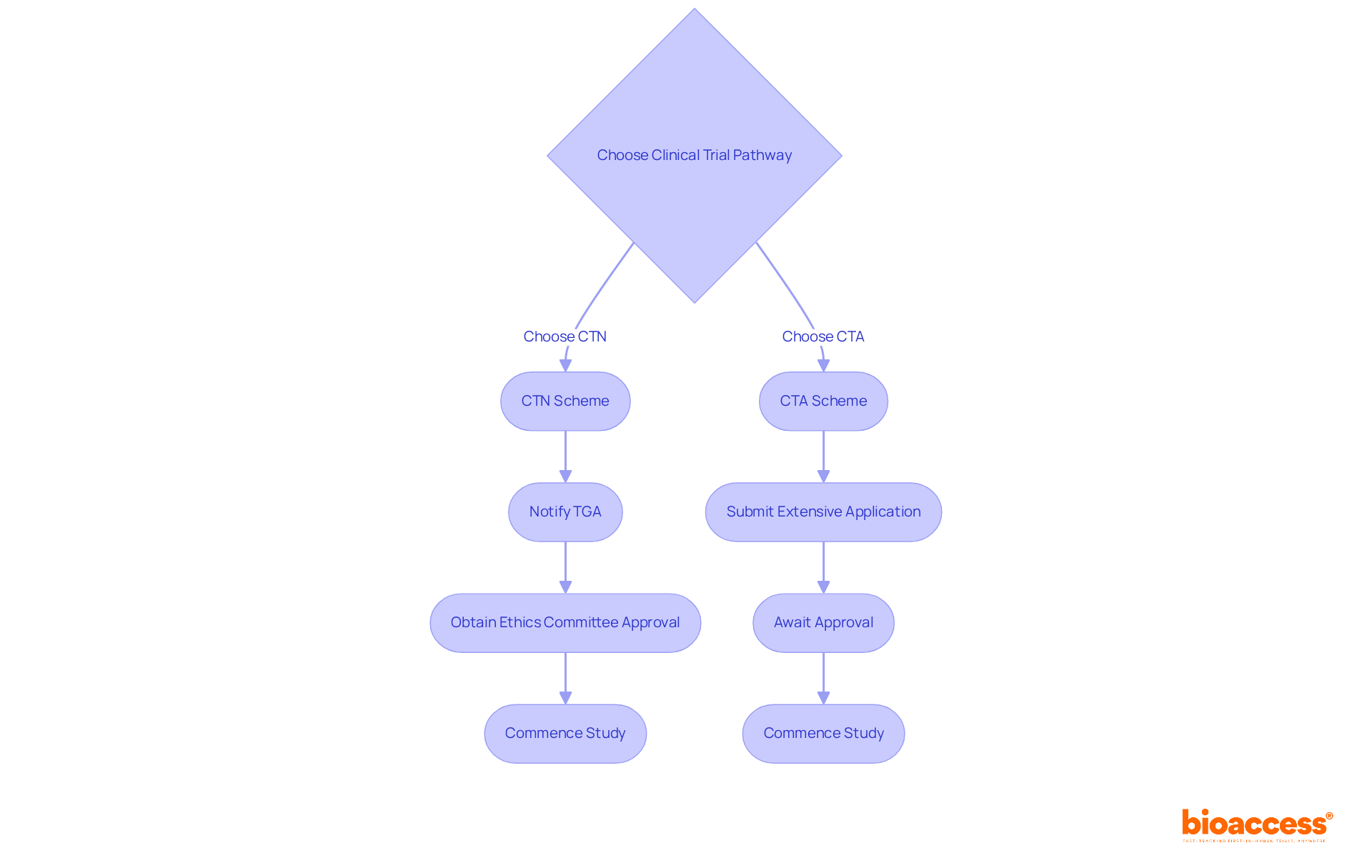 This flowchart helps you navigate the decision between the CTN and CTA schemes. Follow the arrows to see the steps involved in each pathway and understand how they differ in terms of process and timelines.