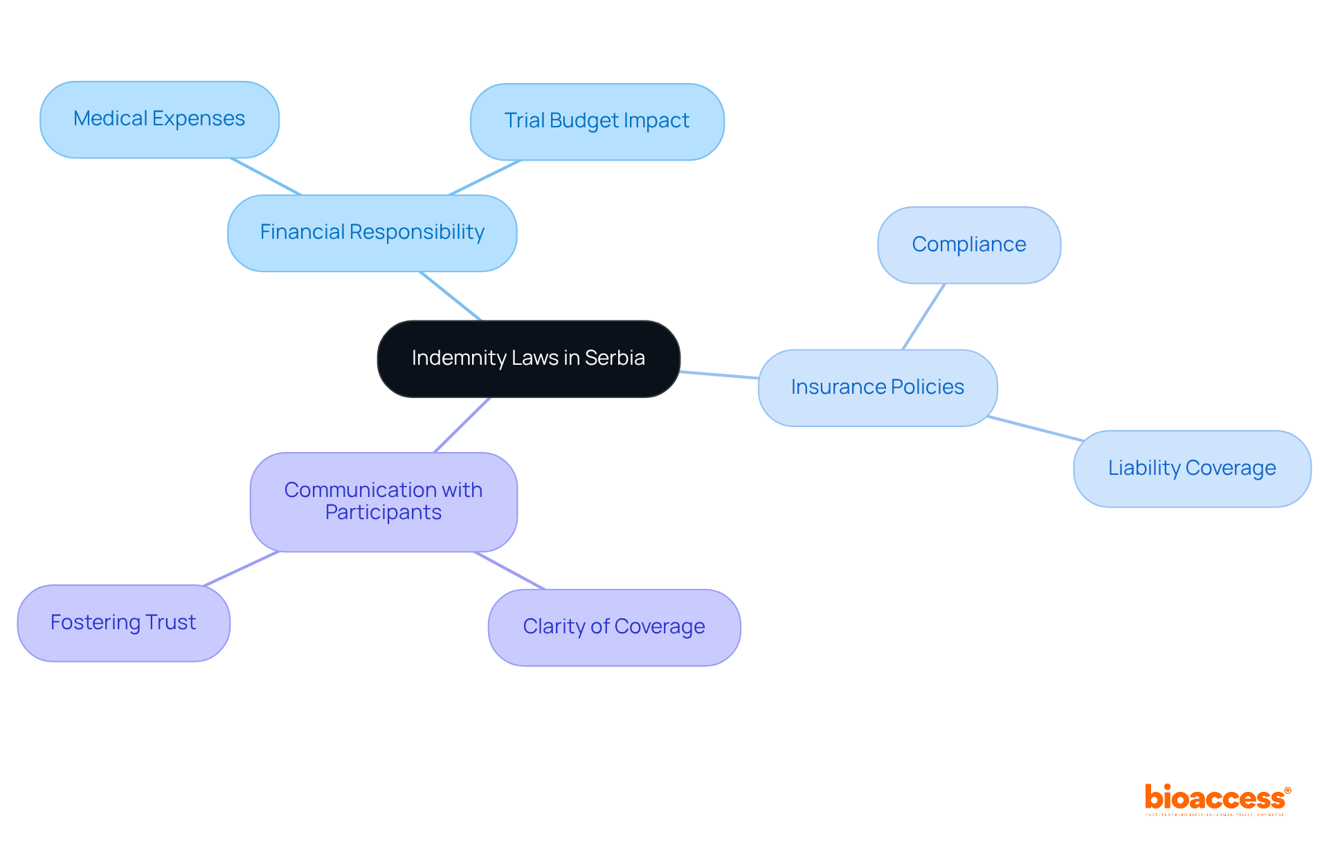 The central node represents the main topic, while the branches illustrate the key areas affected by indemnity laws. Each sub-branch provides more detail on specific responsibilities and considerations for sponsors. The central node represents the main topic, while the branches illustrate the key areas affected by indemnity laws. Each sub-branch provides more detail on specific responsibilities and considerations for sponsors.