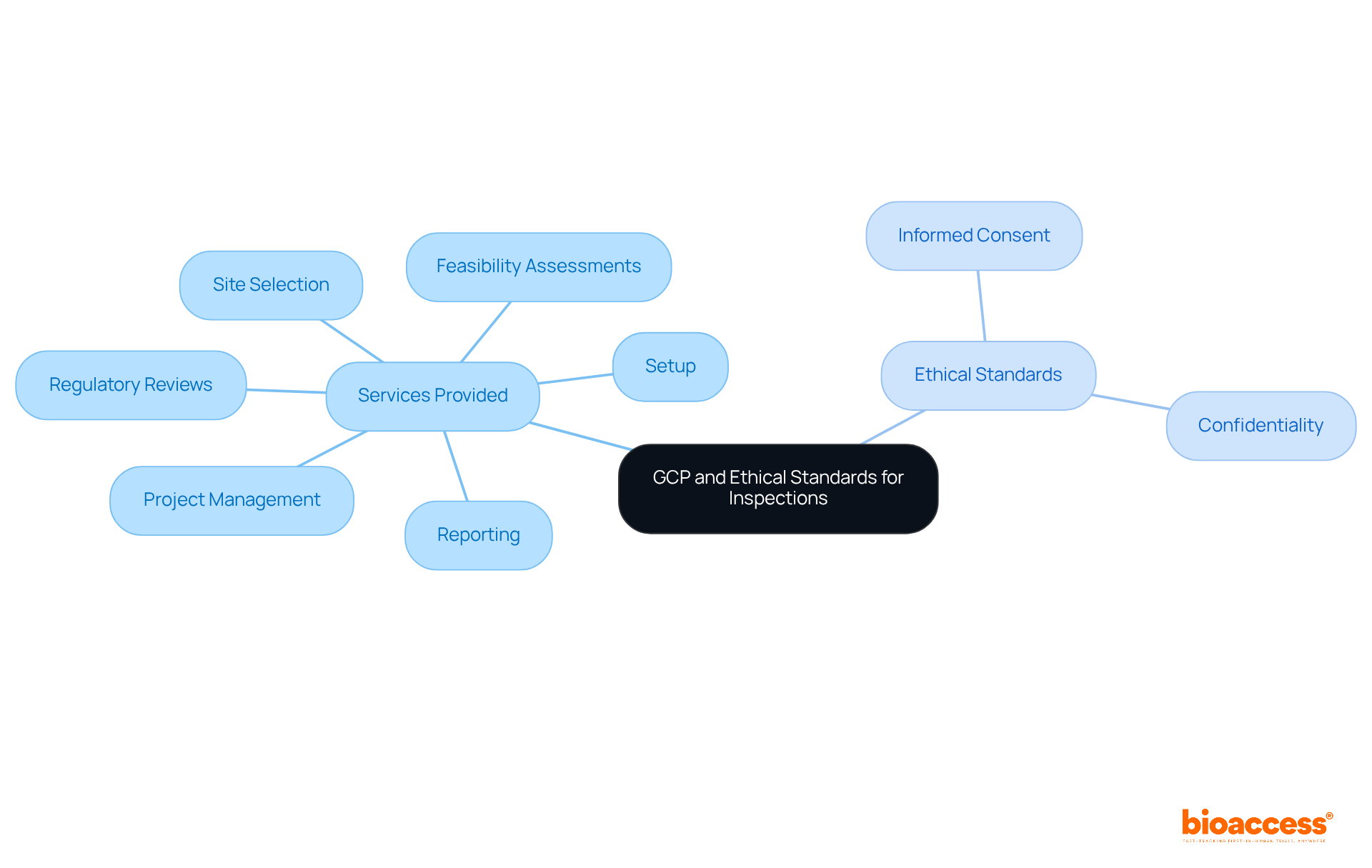 The central node represents the main topic, while branches show related services and ethical standards. Each color-coded branch helps you quickly identify different areas of focus. The central node represents the main topic, while branches show related services and ethical standards. Each color-coded branch helps you quickly identify different areas of focus.