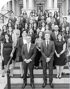 Group of nonprofit leaders and advocates gathered on building steps, united in advancing equity, justice, and philanthropic impact.