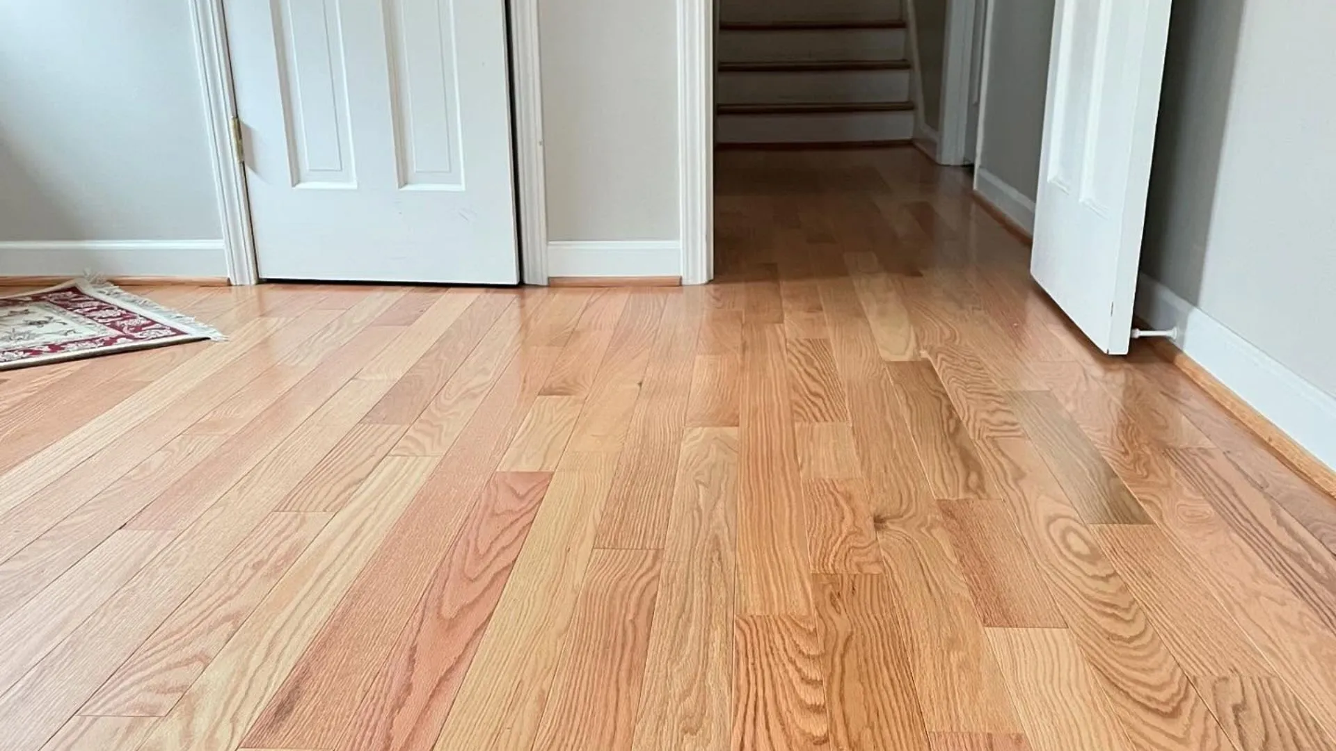 A floor of a home that has been newly replaced to a great hardwood option