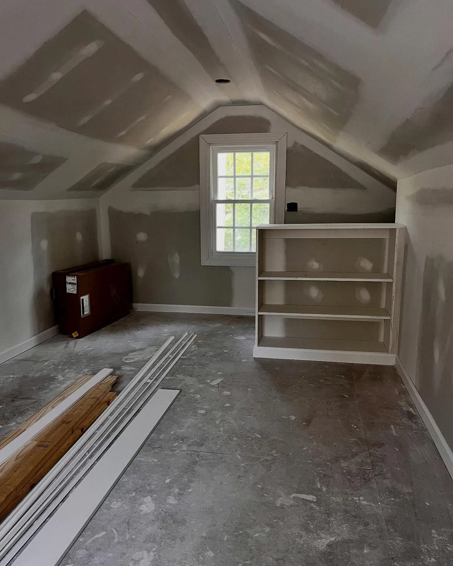 Upstairs room in progress during a new home construction by Lee Brothers Construction in Ayden, NC.
