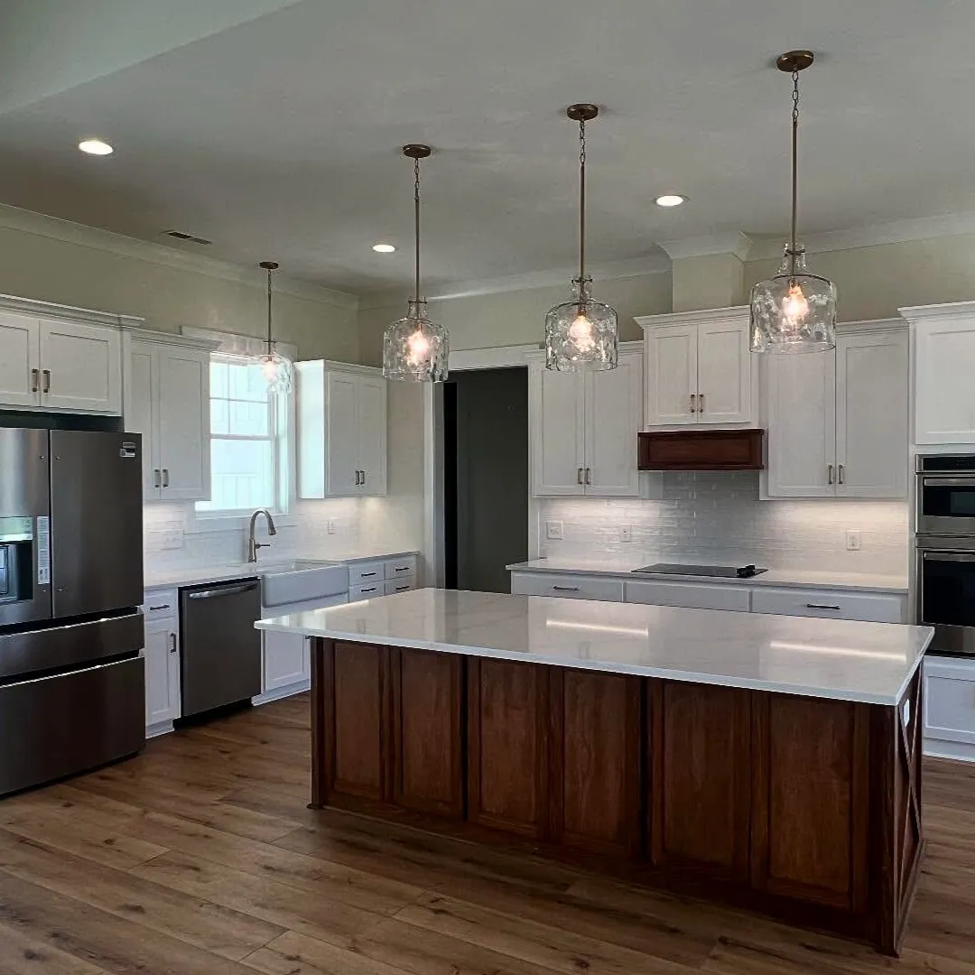 A newly constructed kitchen by Lee Brothers Construction