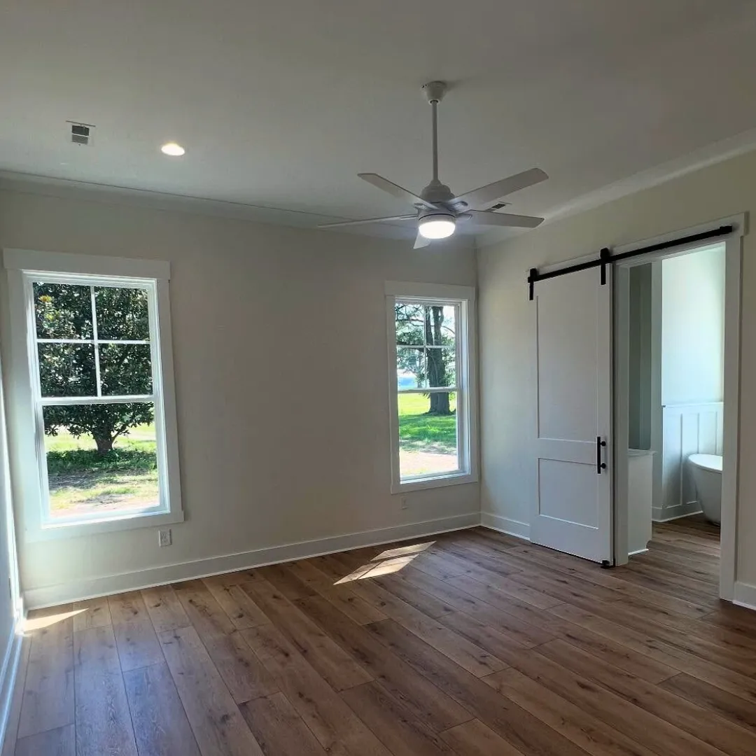 One of the new bedrooms constructed by Lee Brothers Construction