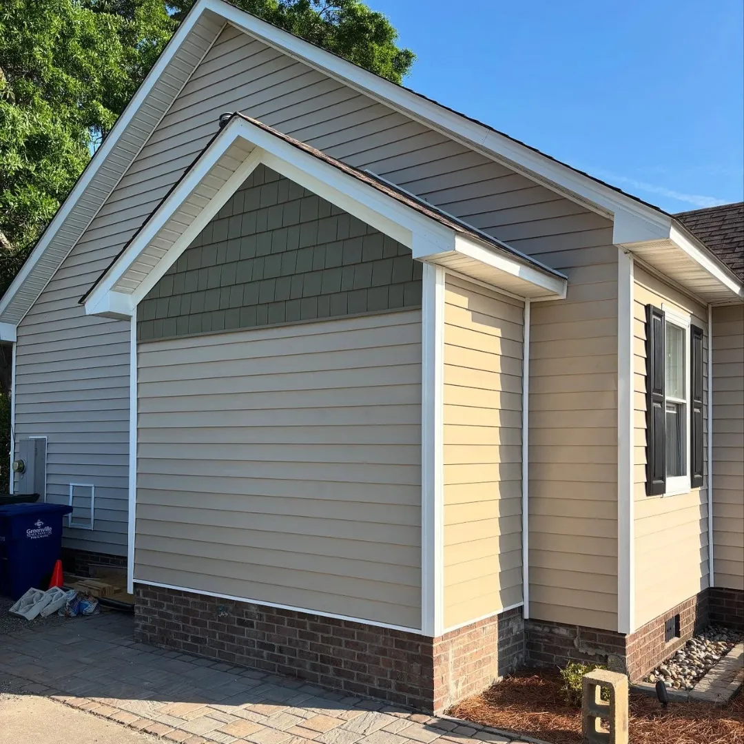 The exterior of a home that has been renovated by Lee Brothers Construction