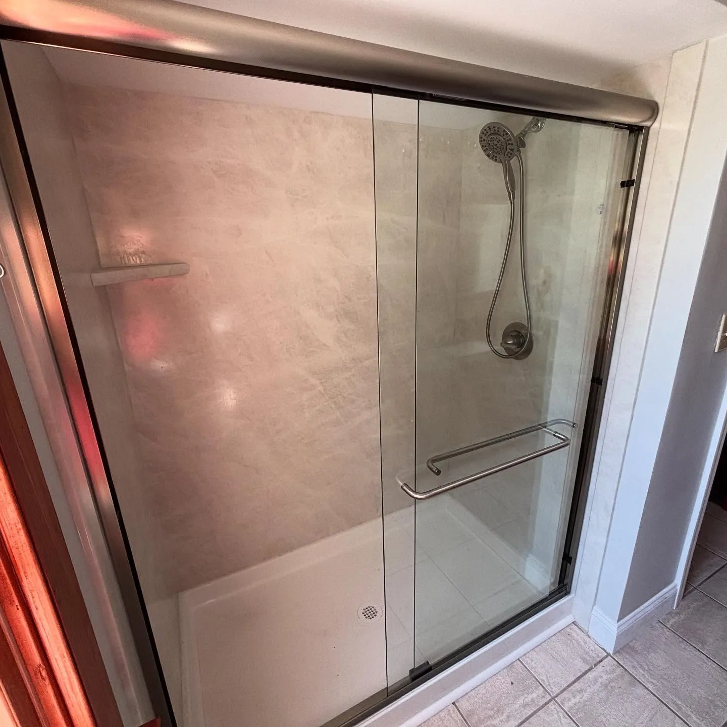 A complete renovation of a shower done by Lee Brothers Construction