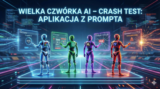 Wielka czwórka AI – Crash Test: Aplikacja z prompta (zero kodowania)