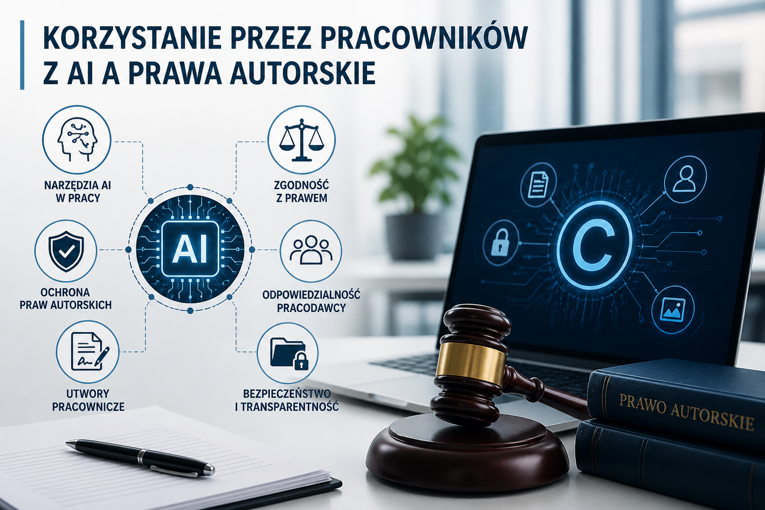 Korzystanie przez pracowników z AI a prawa autorskie