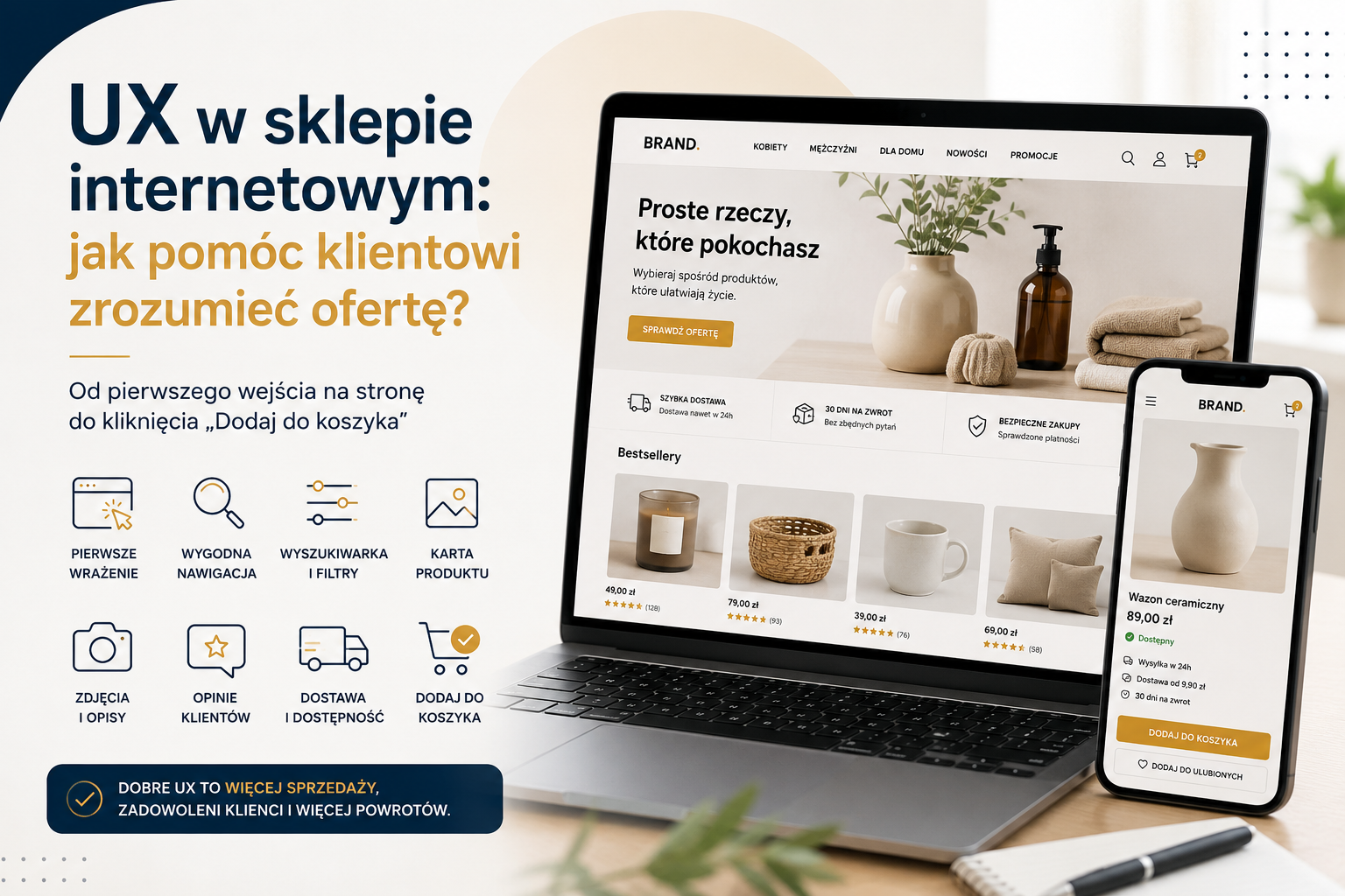 UX w sklepie internetowym: jak pomóc klientowi zrozumieć ofertę?