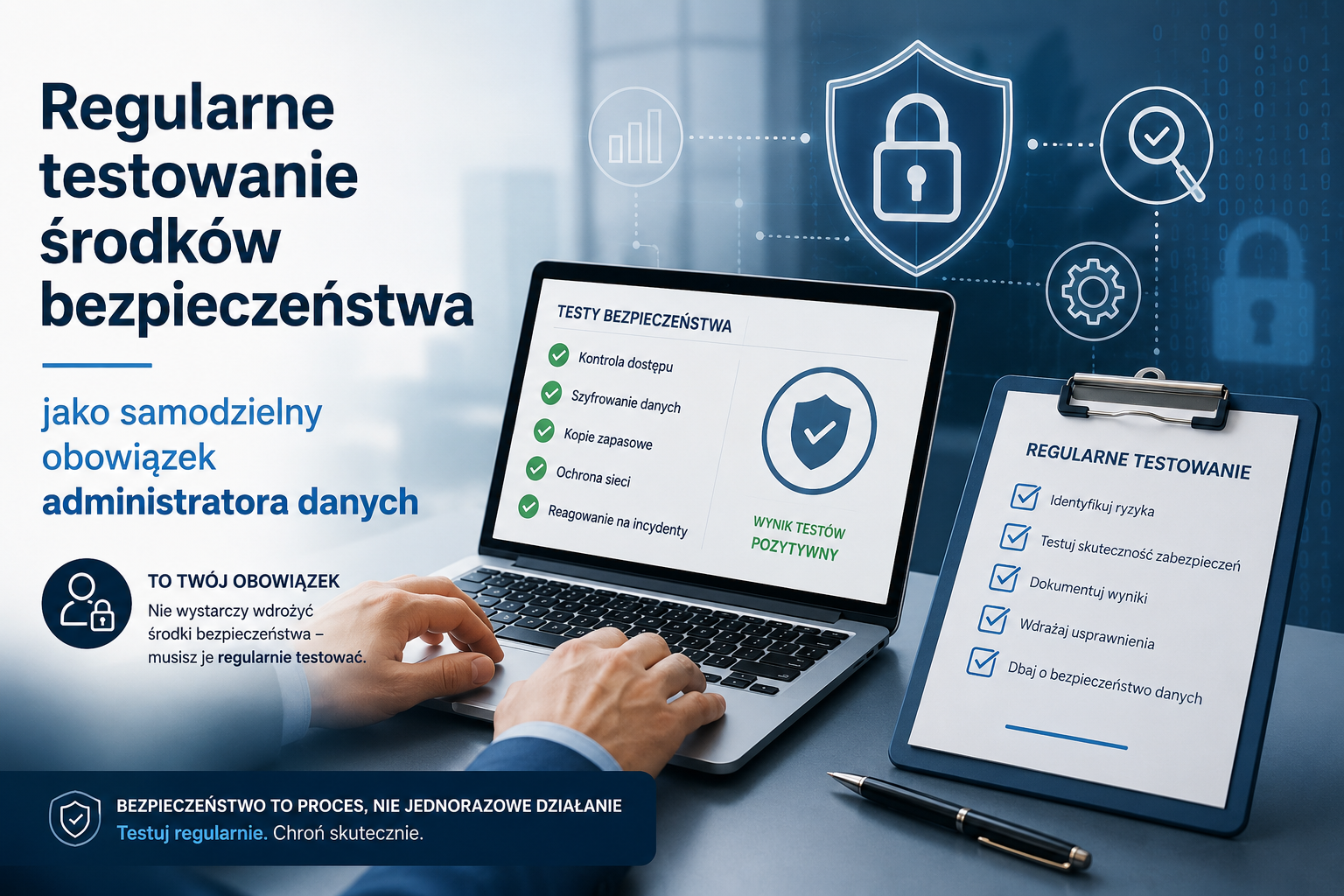 Regularne testowanie środków bezpieczeństwa jako samodzielny obowiązek administratora danych