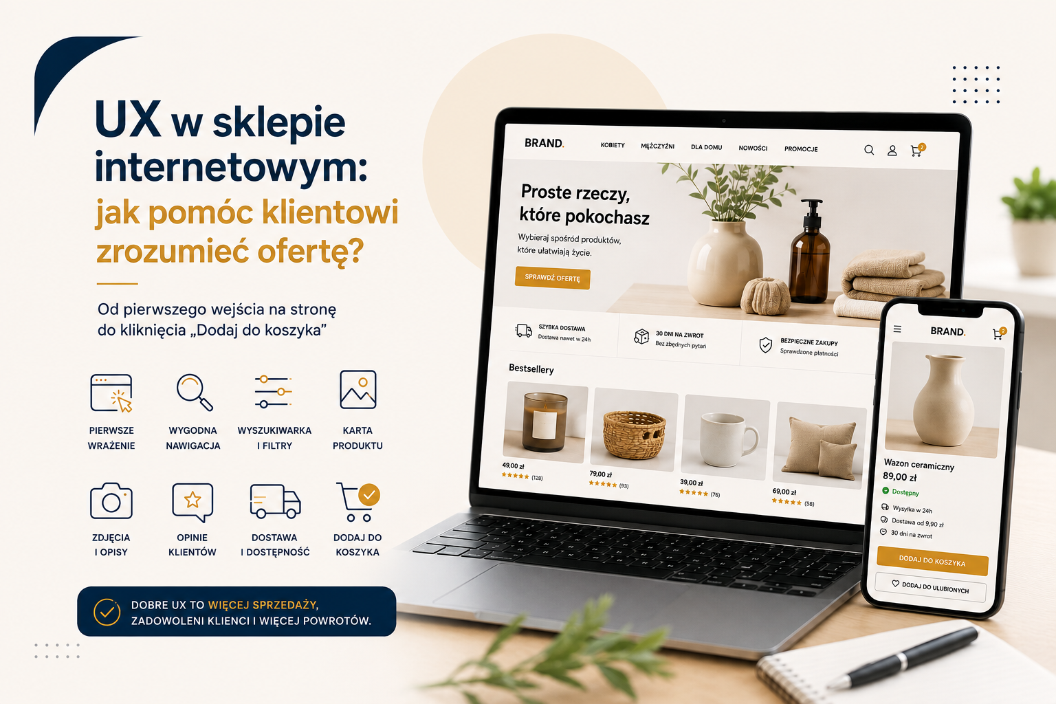 UX w sklepie internetowym: jak pomóc klientowi zrozumieć ofertę?
