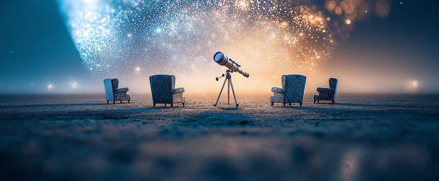 Silhouettes of palm trees against sunset sky with reflections on water