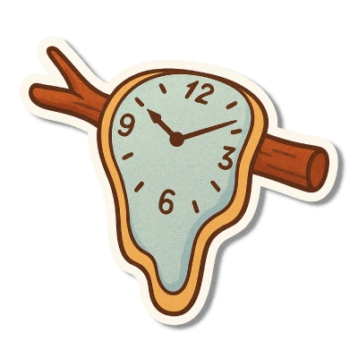 vignette horloge dali illustrant la ponctualité
