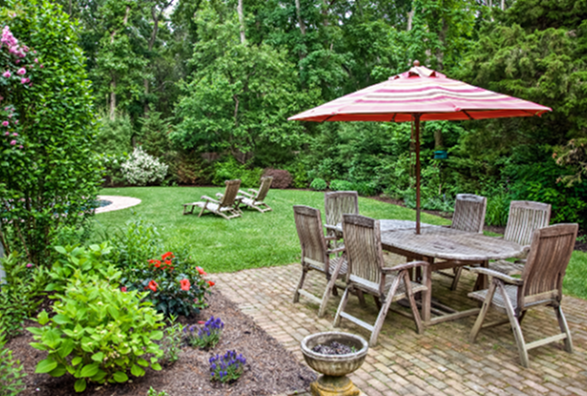 Beautifully transformed backyard outdoor living space in Northern Virginia