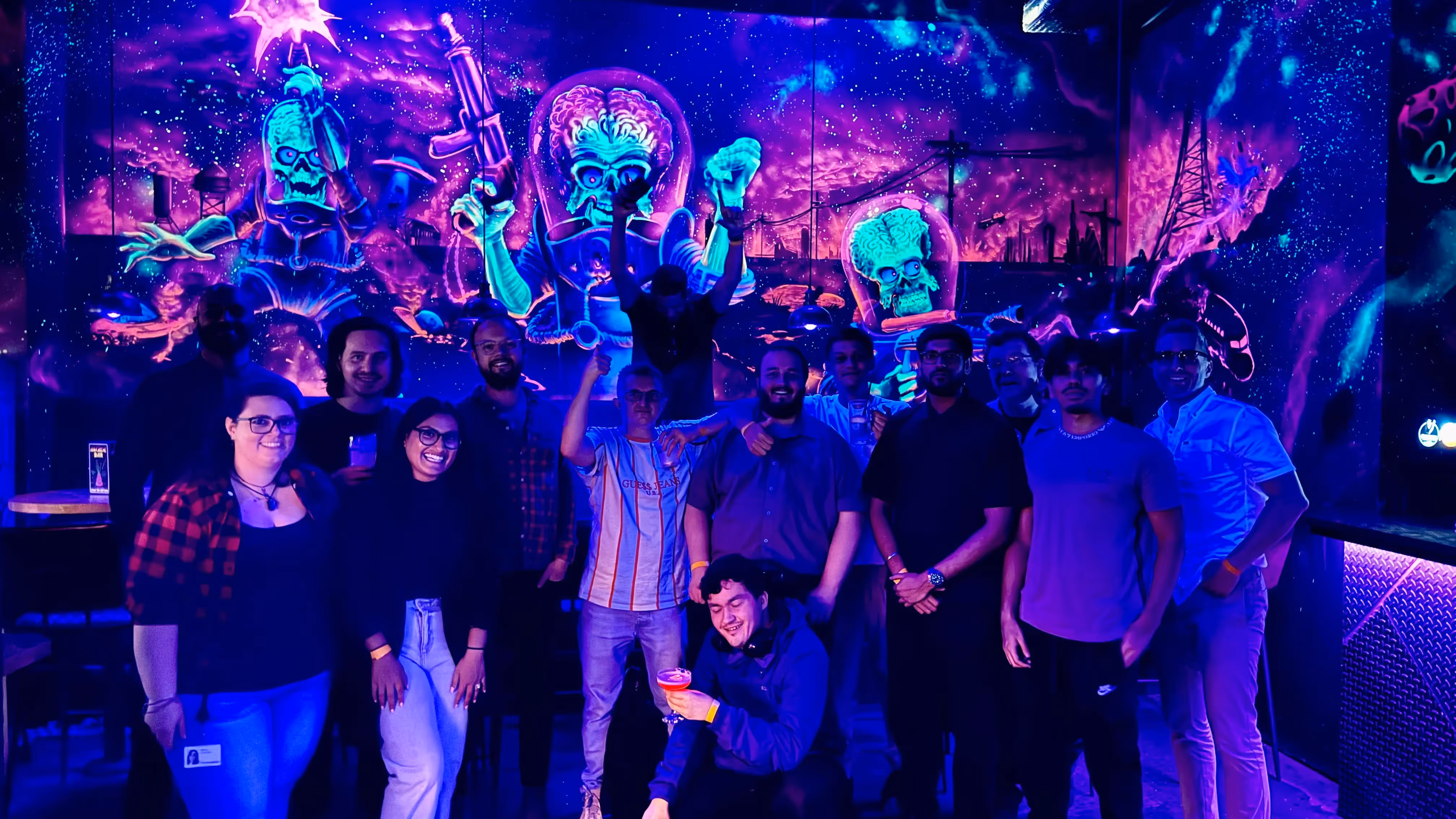 photo of a group of people at a party.