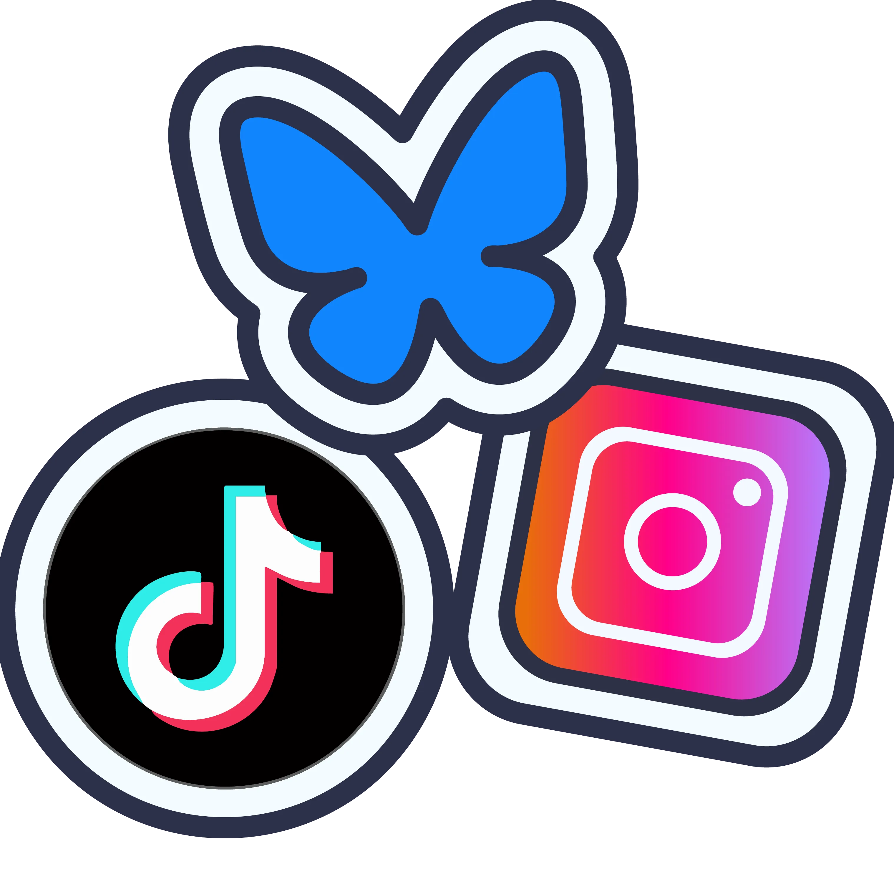 Des icônes de réseaux sociaux