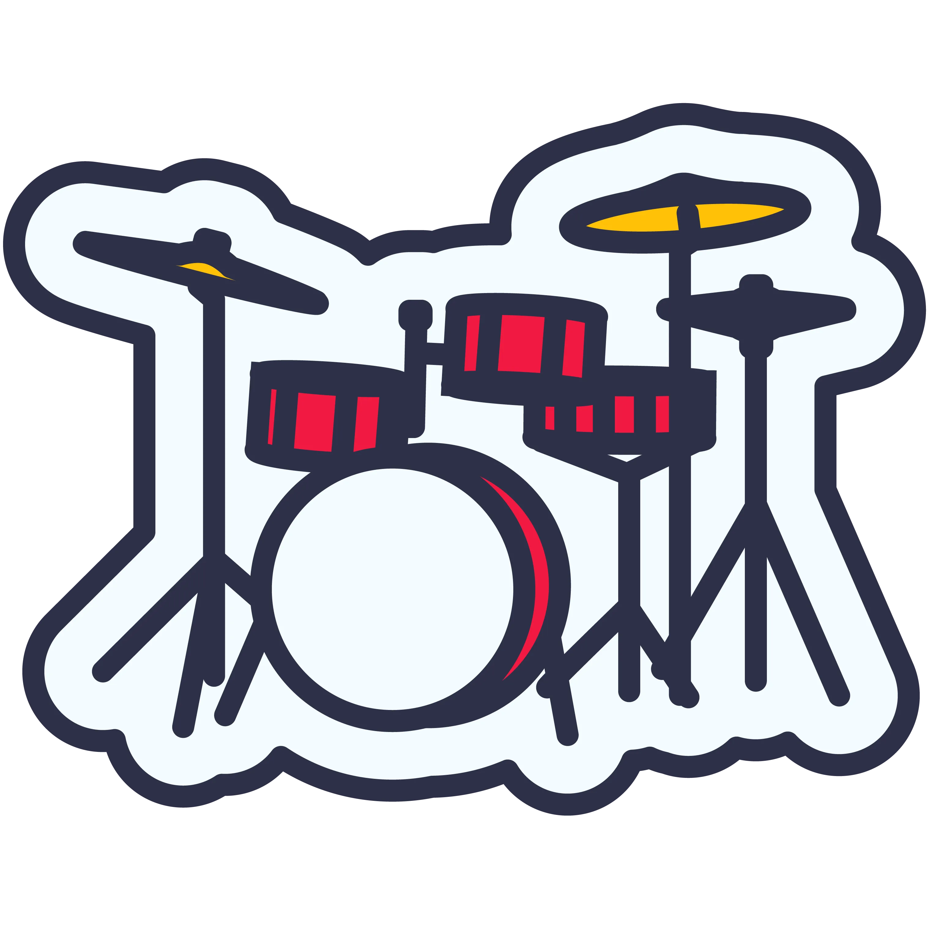 Une batterie de musique